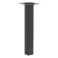 Изображение товара Ножка для мебели квадратная 25x25x400 мм металл черная