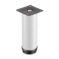 Изображение товара Ножка для мебели круглая ⌀50 мм 15 см сталь белая