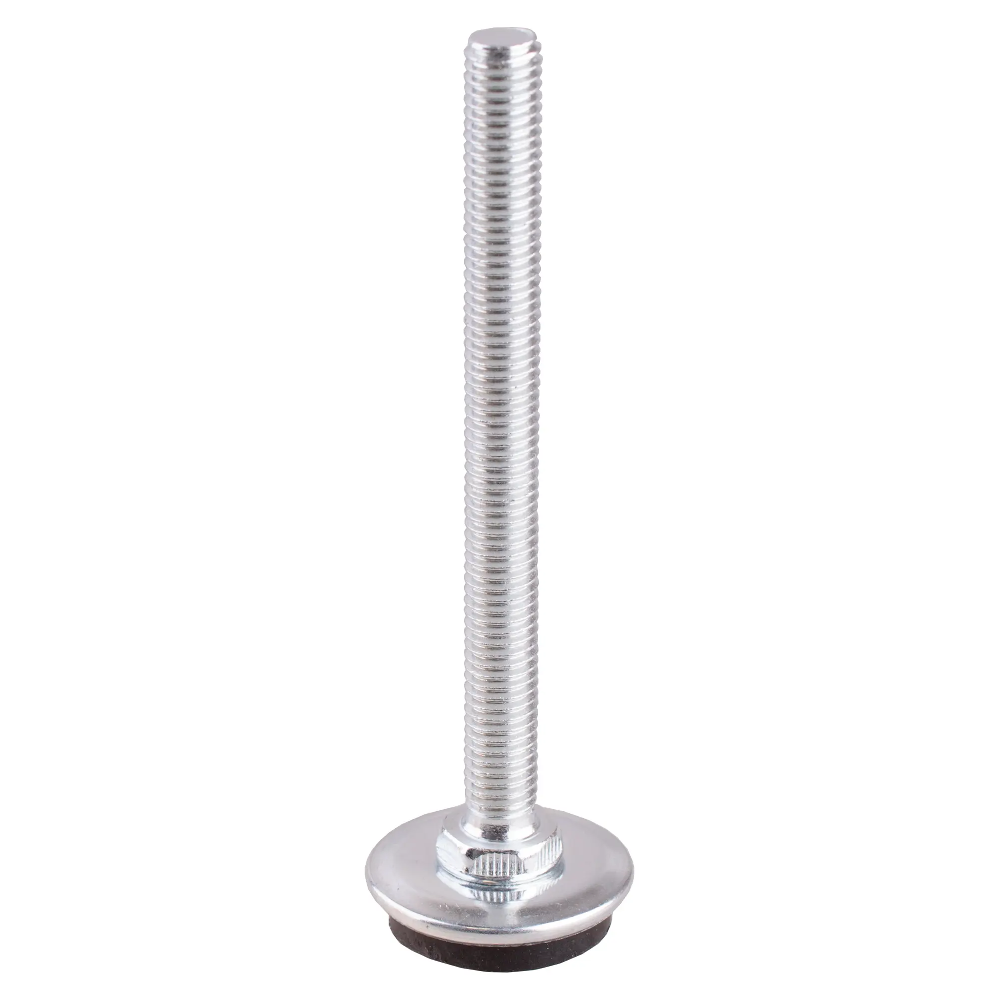 Мебельная ножка круглая ⌀8 мм высота 100 мм серебро