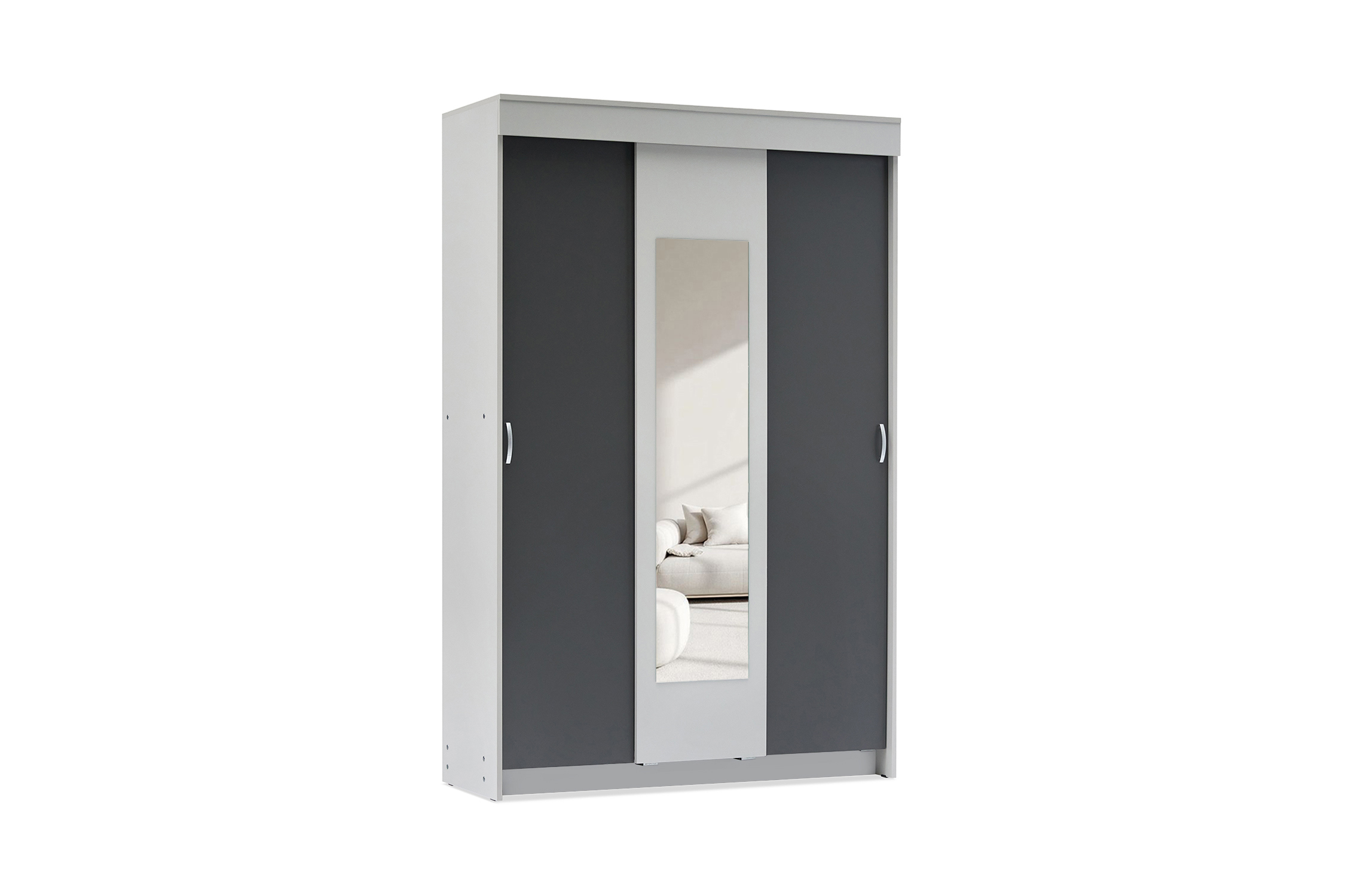 Изображение товара Шкаф-купе Интерьер-центр 08-201796 202x130x50 см 3 полки ЛДСП серый