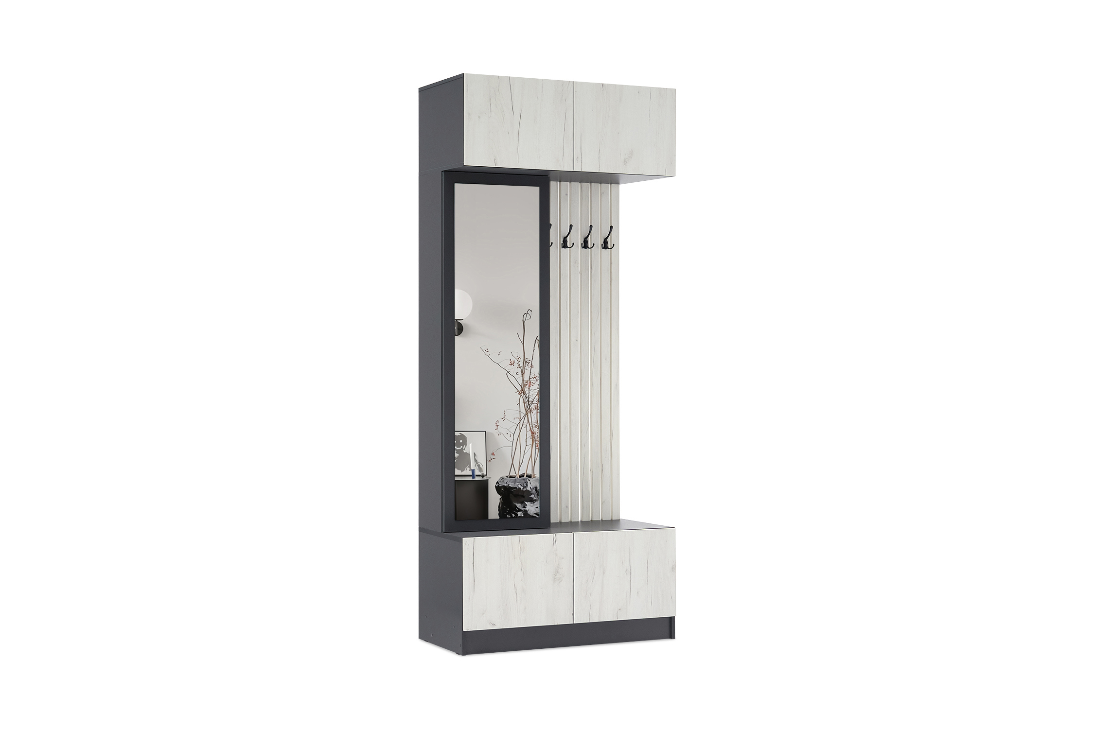 Изображение товара Комплект мебели для прихожей Миф 08-188687 100x240x52 см стильный и функциональный