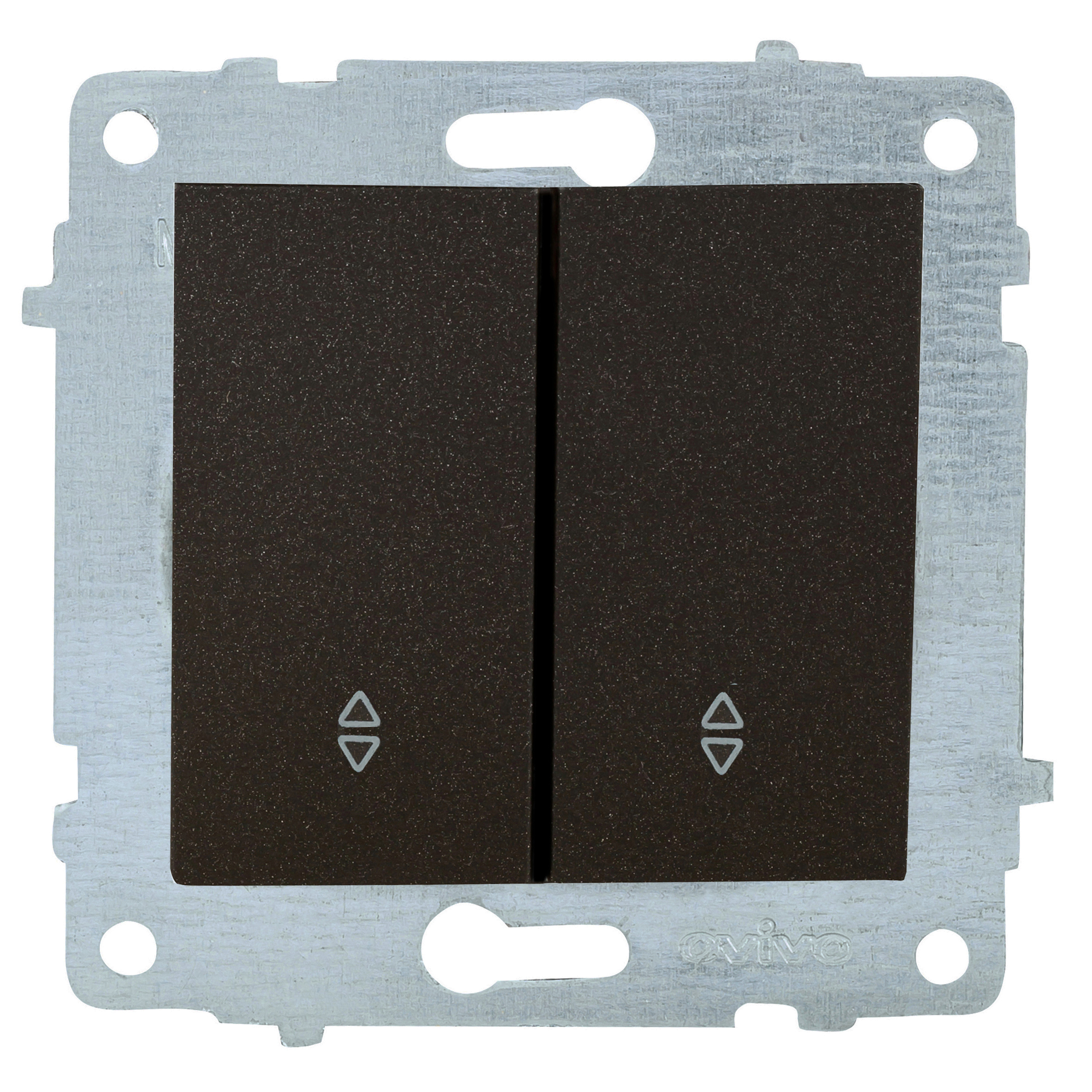 Изображение товара Переключатель проходной встраиваемый Ovivo Loft 600-000217-211 2 клавиши цвет черный