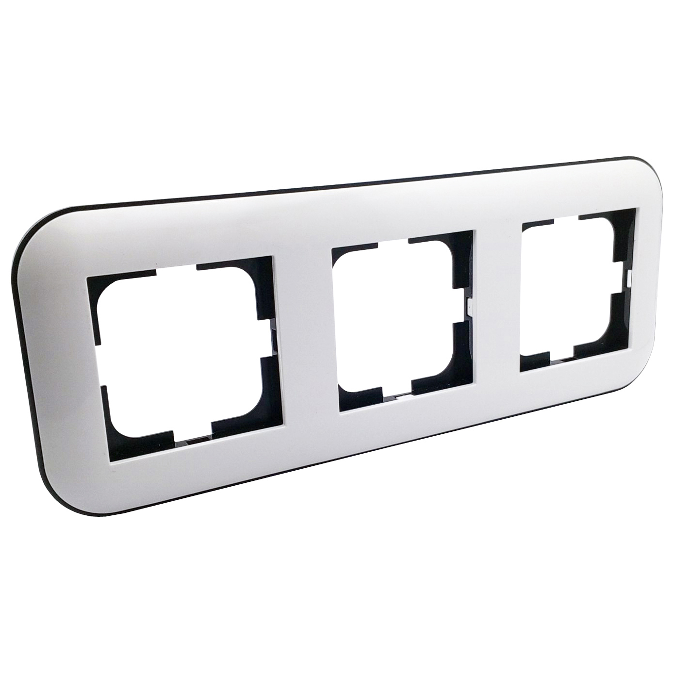 Изображение товара Рамка для розеток и выключателей Ovivo Loft 3 поста белая