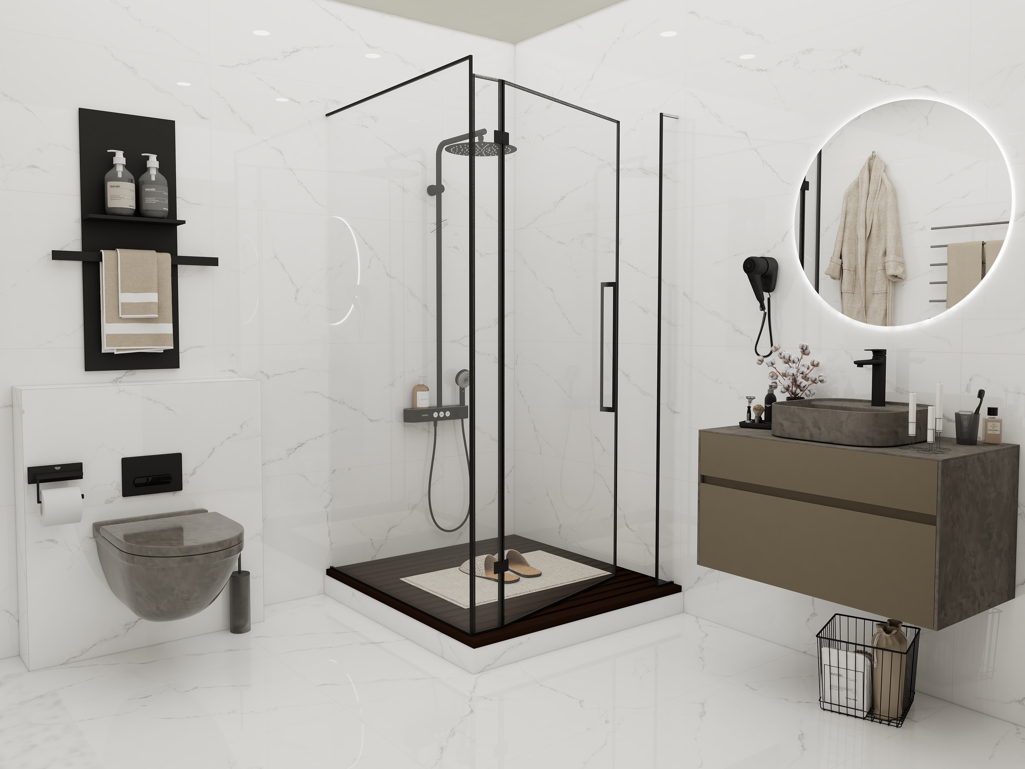 Изображение товара Керамогранит LMN Tile Grace Aria 120x60 0.72 м² цвет белый