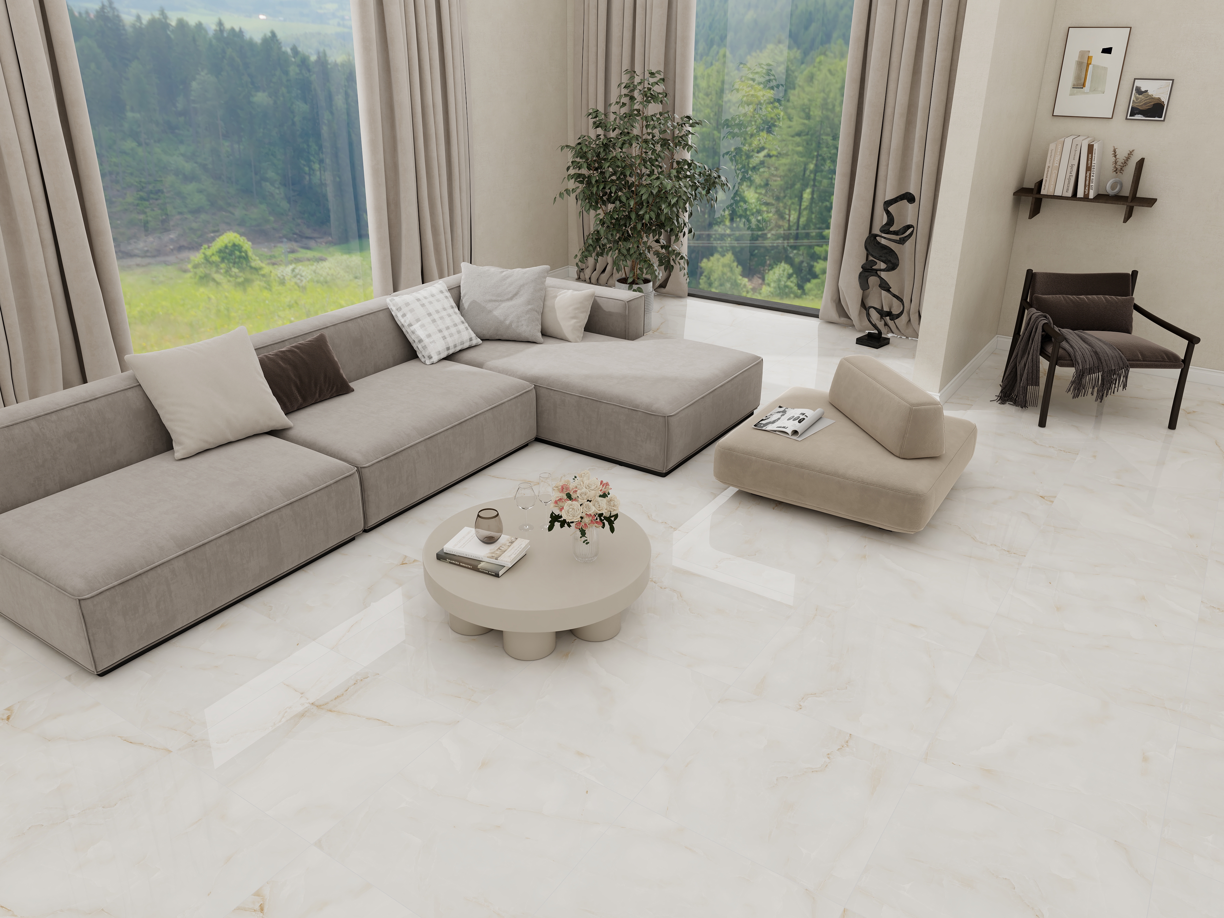 Изображение товара Керамогранит LMN Tile Grace Mare 60x60 0.36 м² цвет бежевый