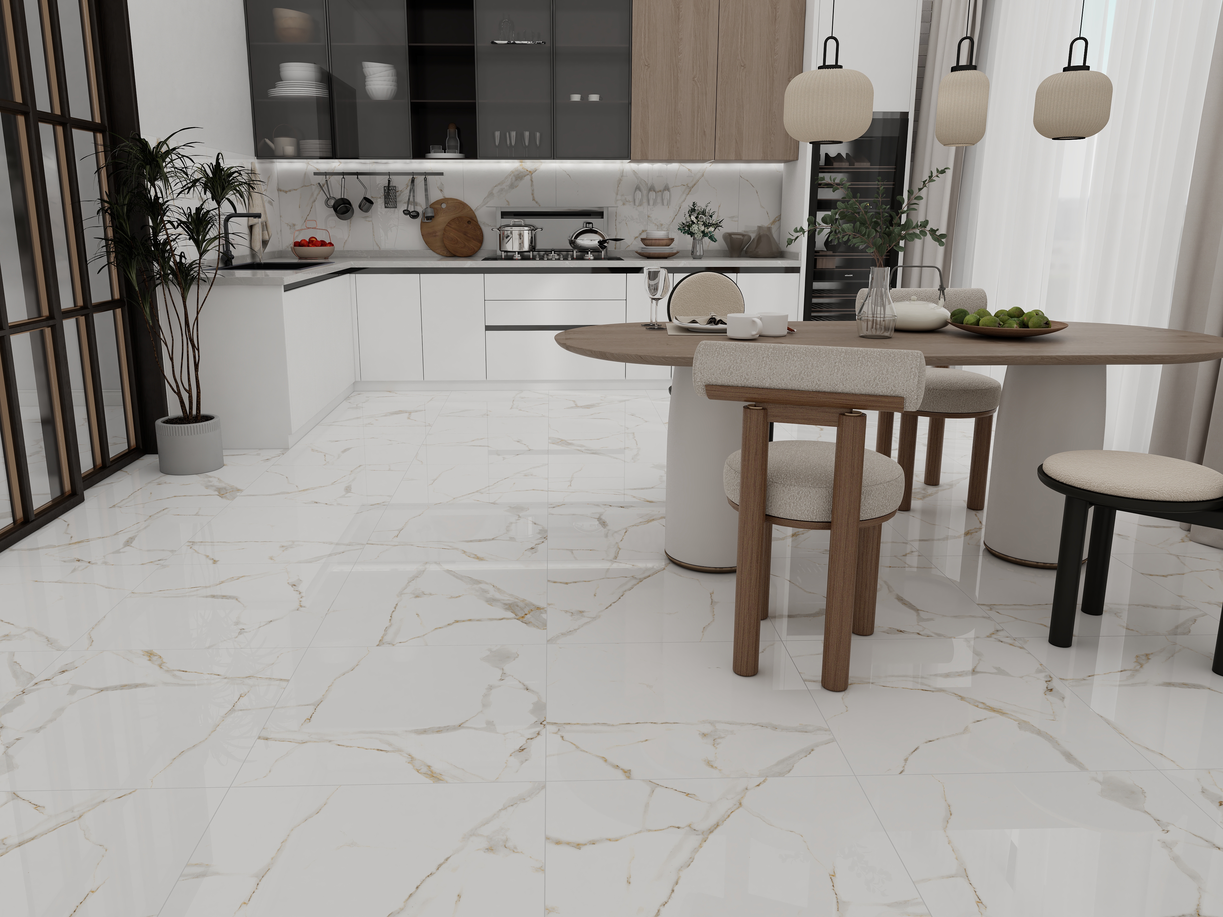 Изображение товара Керамогранит LMN Tile Grace Aurea 60x60 0.36 м² цвет белый