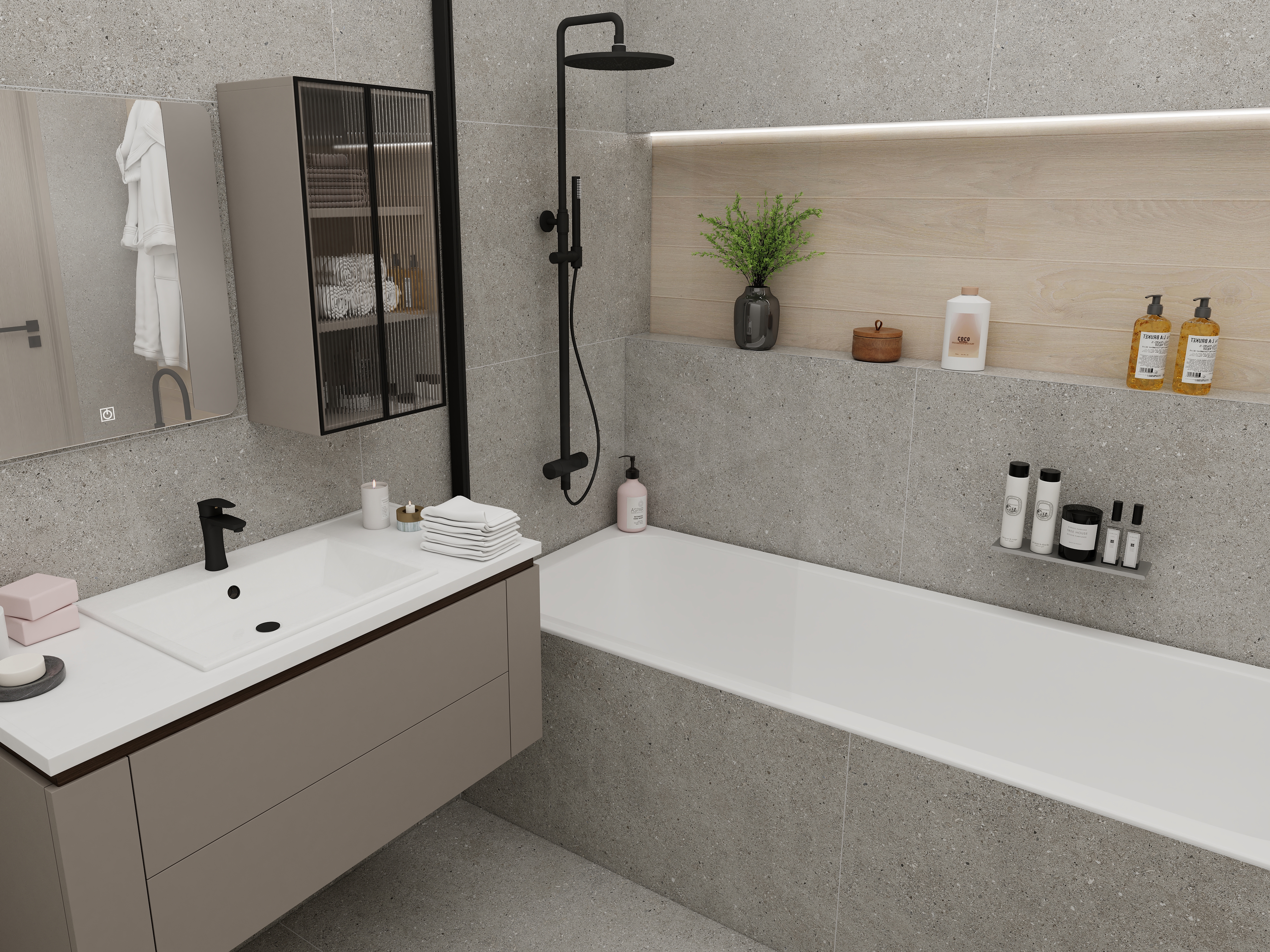 Изображение товара Керамогранит LMN Tile Stone Sierra 120x60 0.72 м² цвет серый