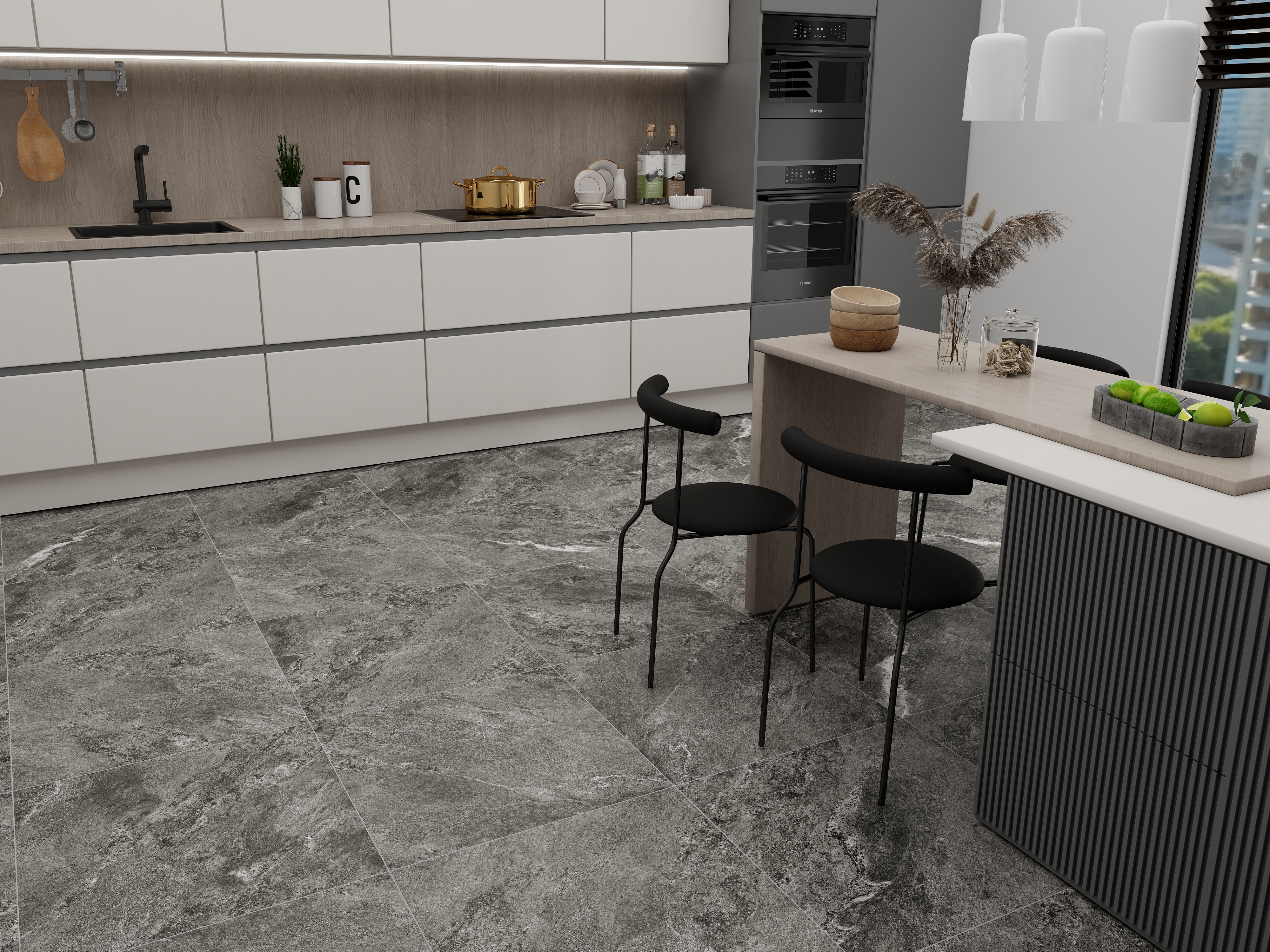 Изображение товара Керамогранит LMN Tile Core Graphite 60x60 0.36 м² цвет черный