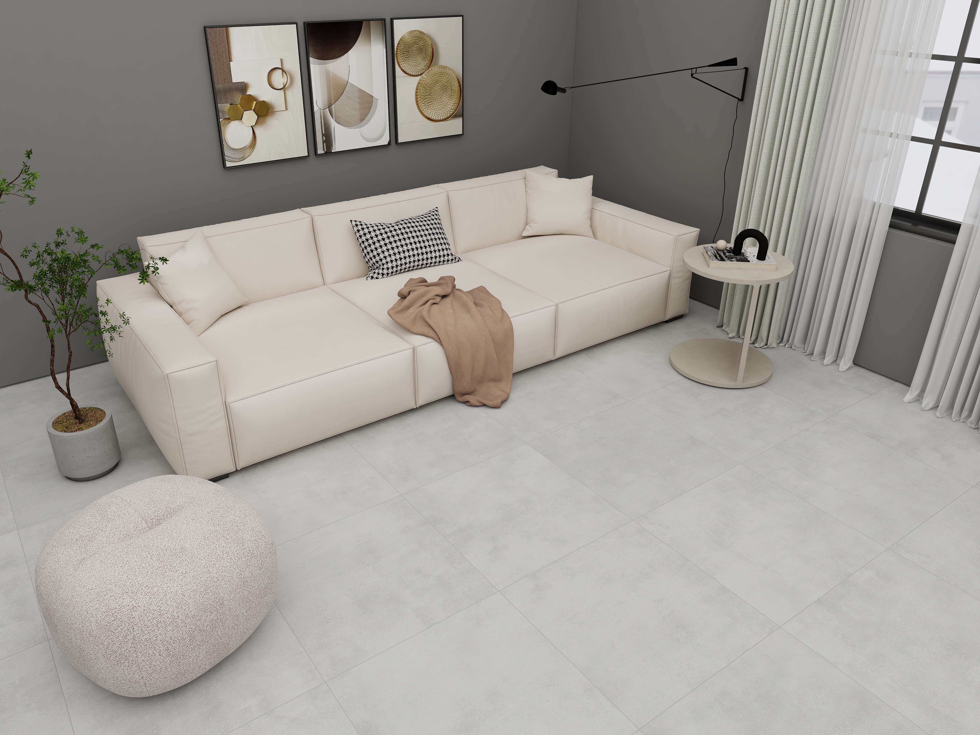 Изображение товара Керамогранит LMN Tile Urban Metro 60x60 0.36 м² цвет серый