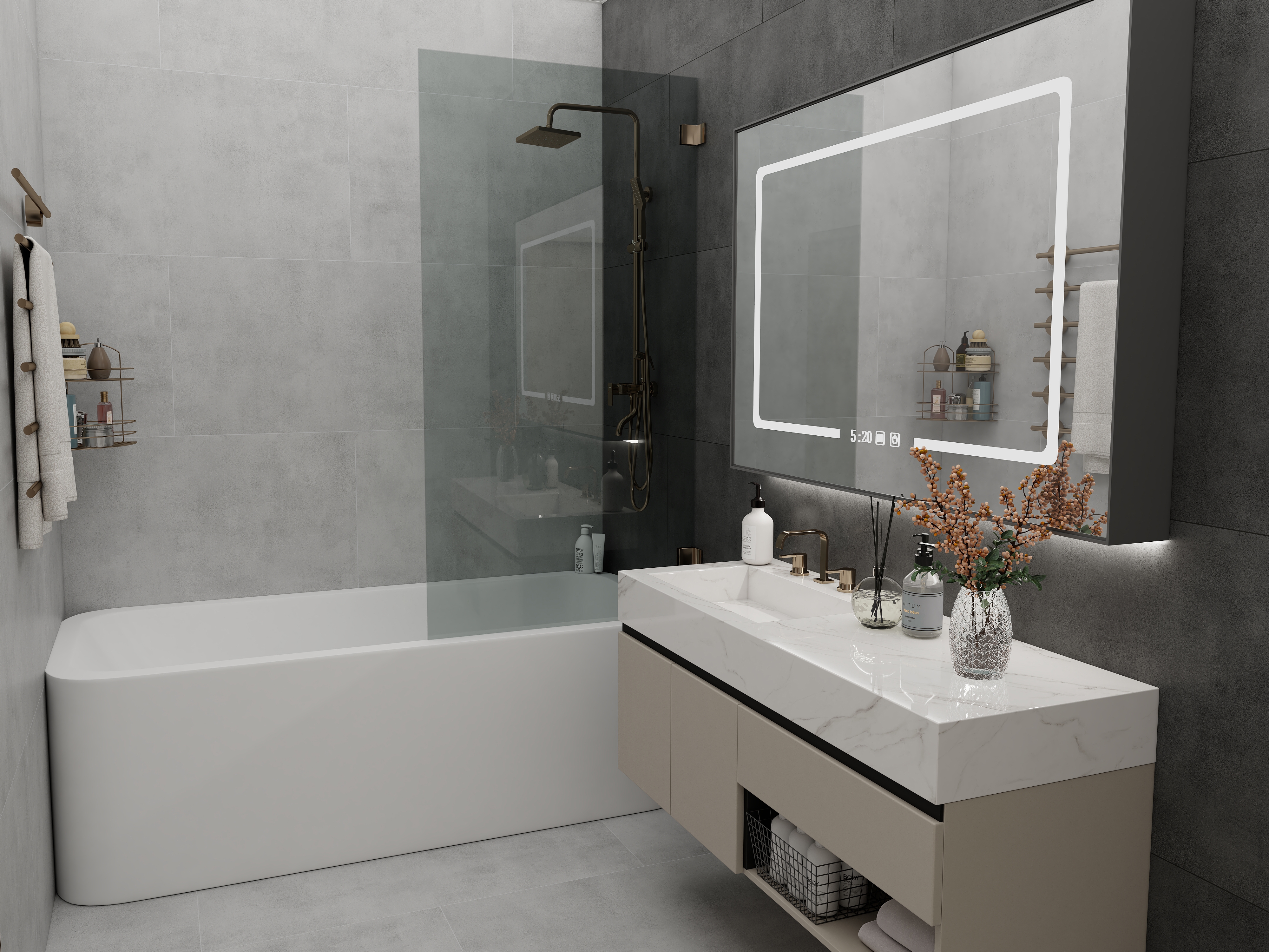 Изображение товара Керамогранит LMN Tile Urban Metro 120x60 0.72 м² цвет серый