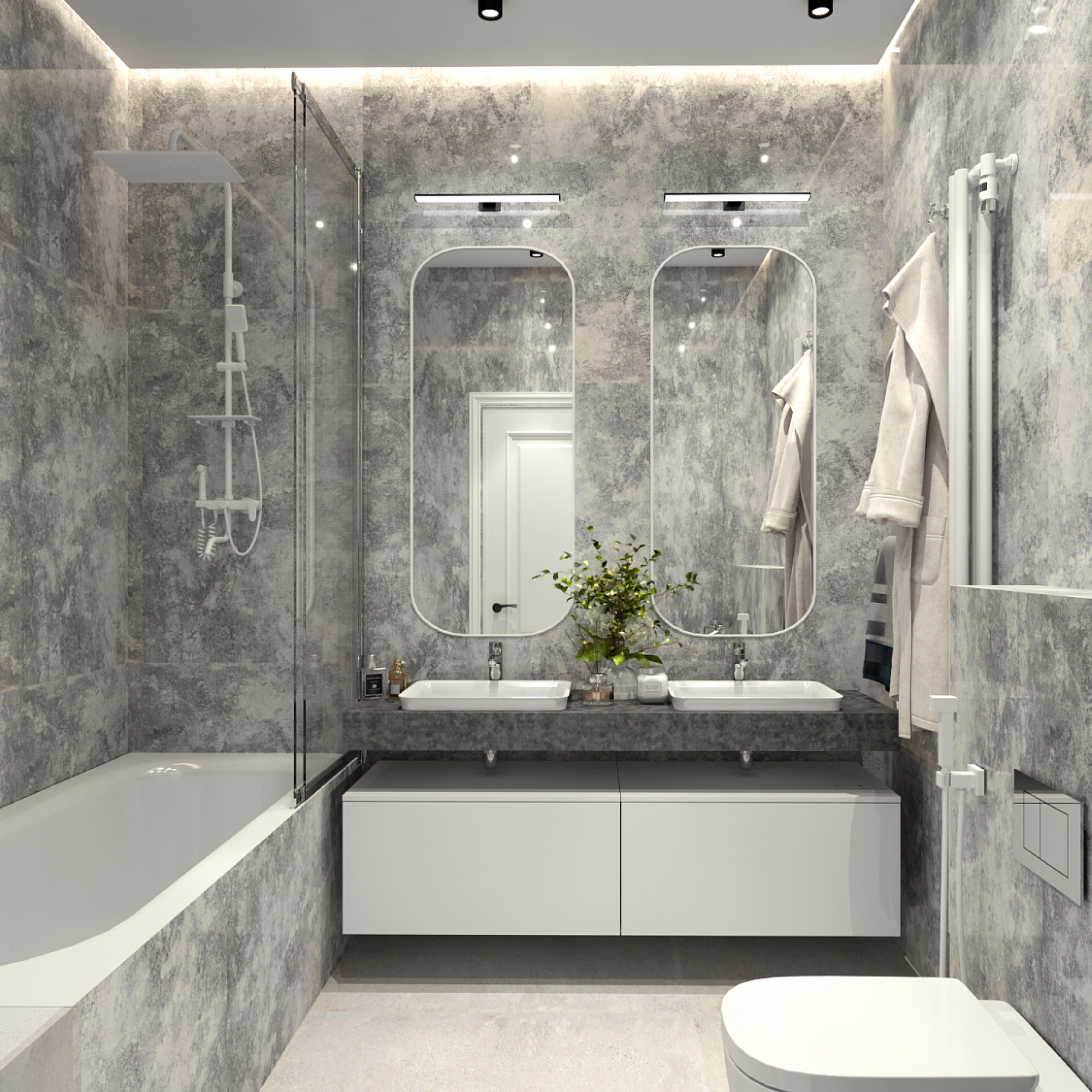 Изображение товара Керамогранит IDALGO Марта Серый 60x60 см матовая фактура бетон