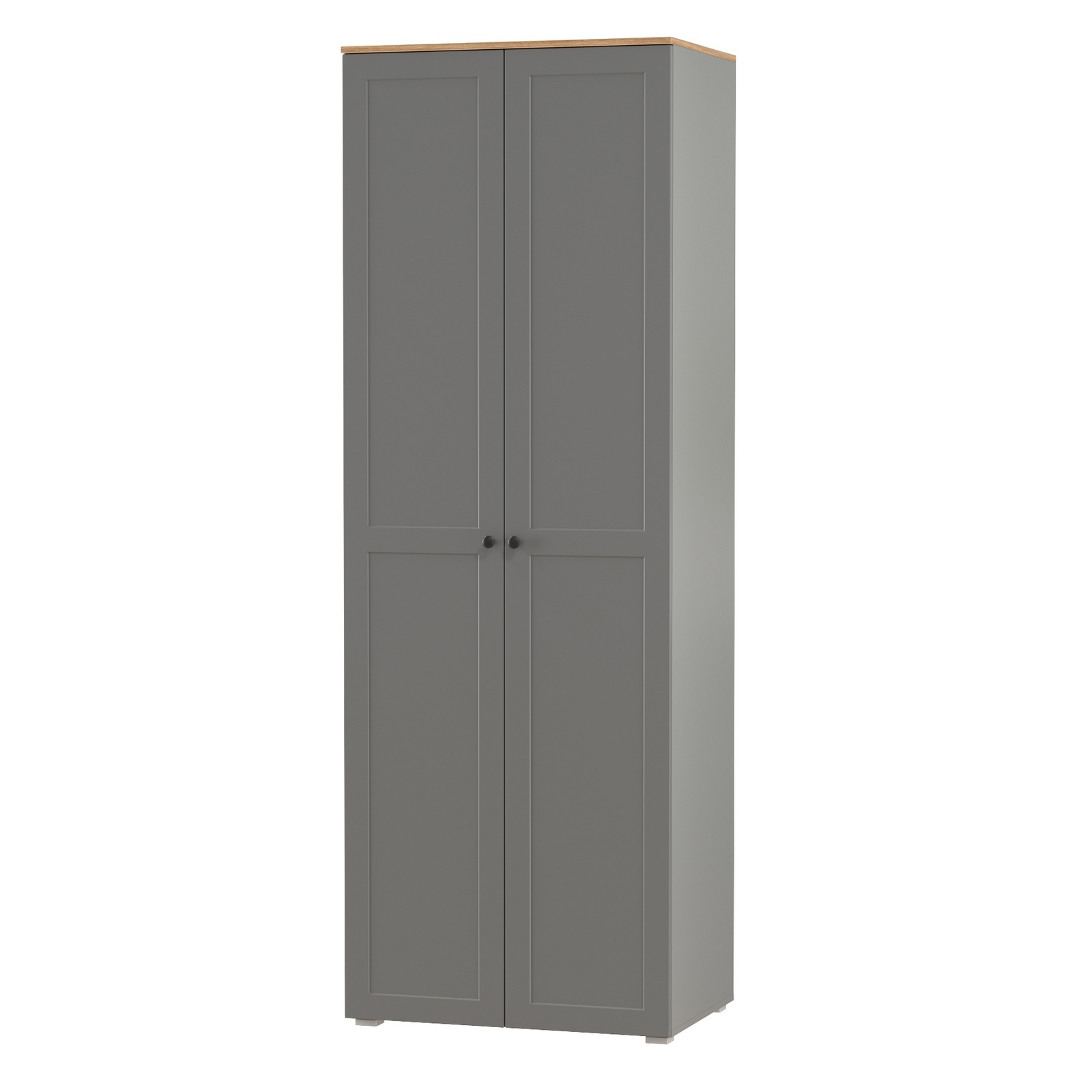 Изображение товара Шкаф распашной MOBI Остин 80x229.8 см серый графит/дуб крафт золотой