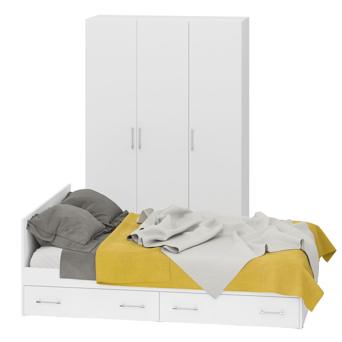 Изображение товара Спальный гарнитур Свк Стандарт № 1Я 140x200 см цвет белый