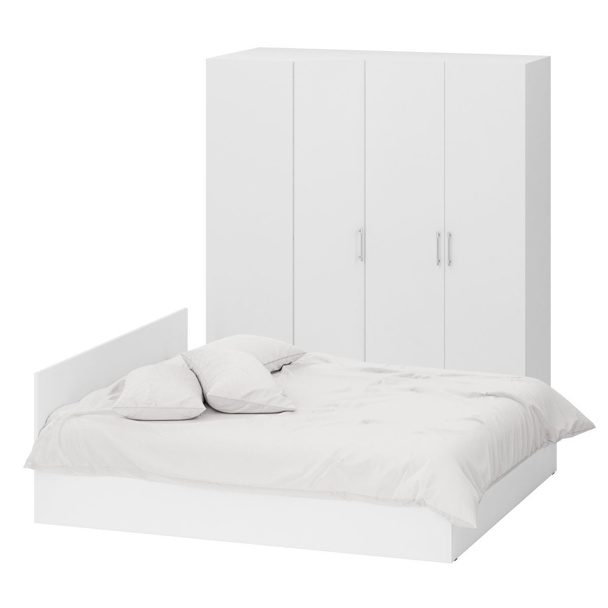 Изображение товара Спальный гарнитур Свк Стандарт № 2 180x200 см белый мебель для спальни