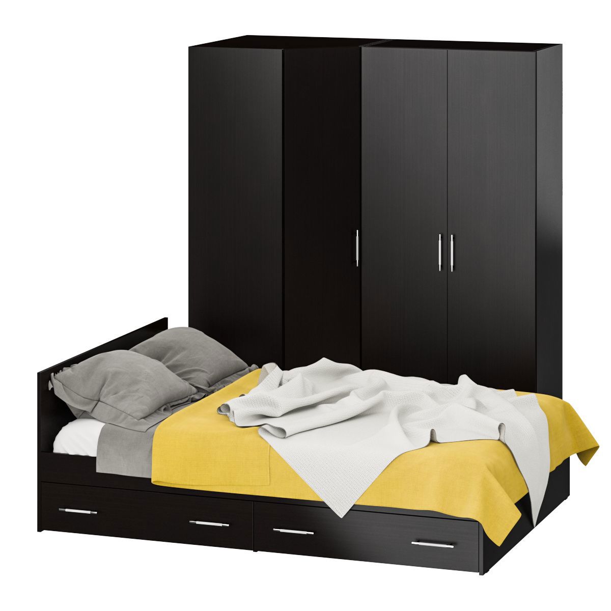 Изображение товара Спальный гарнитур Свк Стандарт № 2Я 140x200 см цвет венге