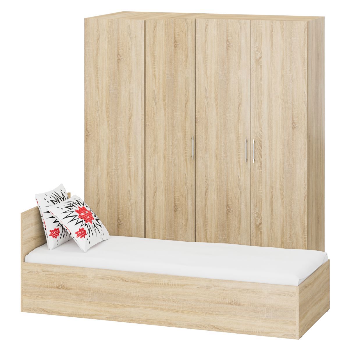 Изображение товара Мебель для спальни гарнитур Стандарт № 2 80x200 см дуб сонома россия
