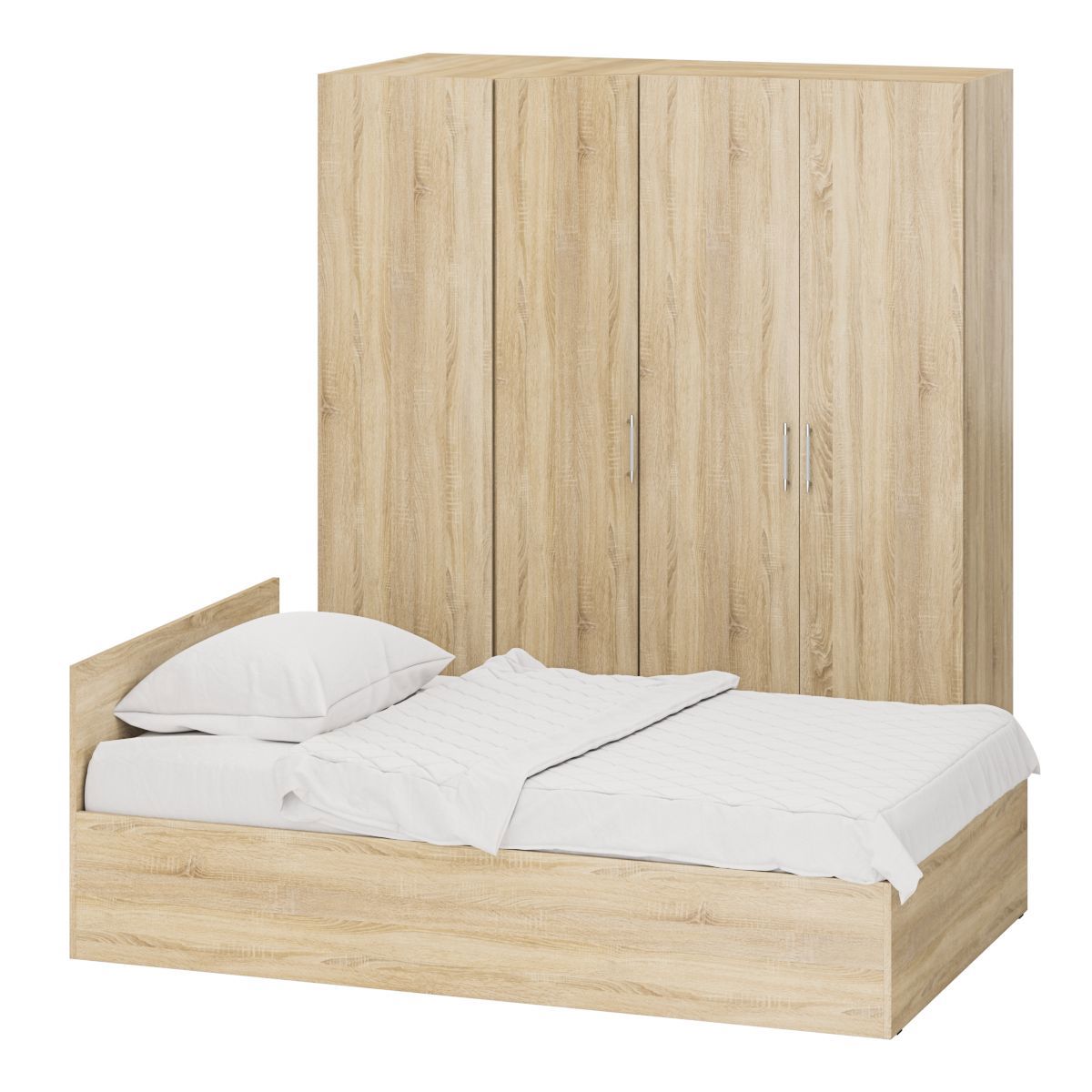 Изображение товара Кровать Свк Стандарт № 2 120x200 см цвет дуб сонома