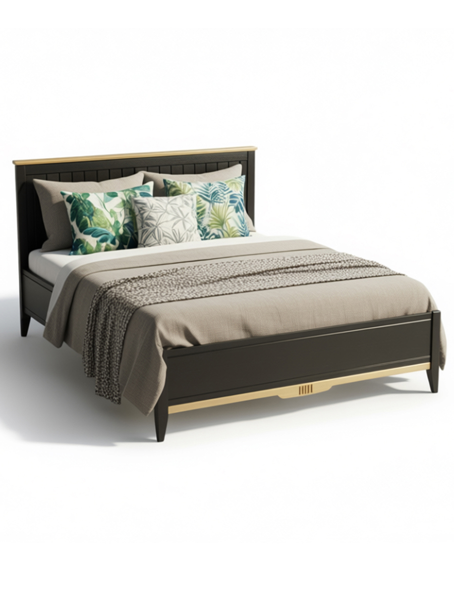 Изображение товара Кровать Дом мебели из сосны Пенни 160x200 см цвет черный