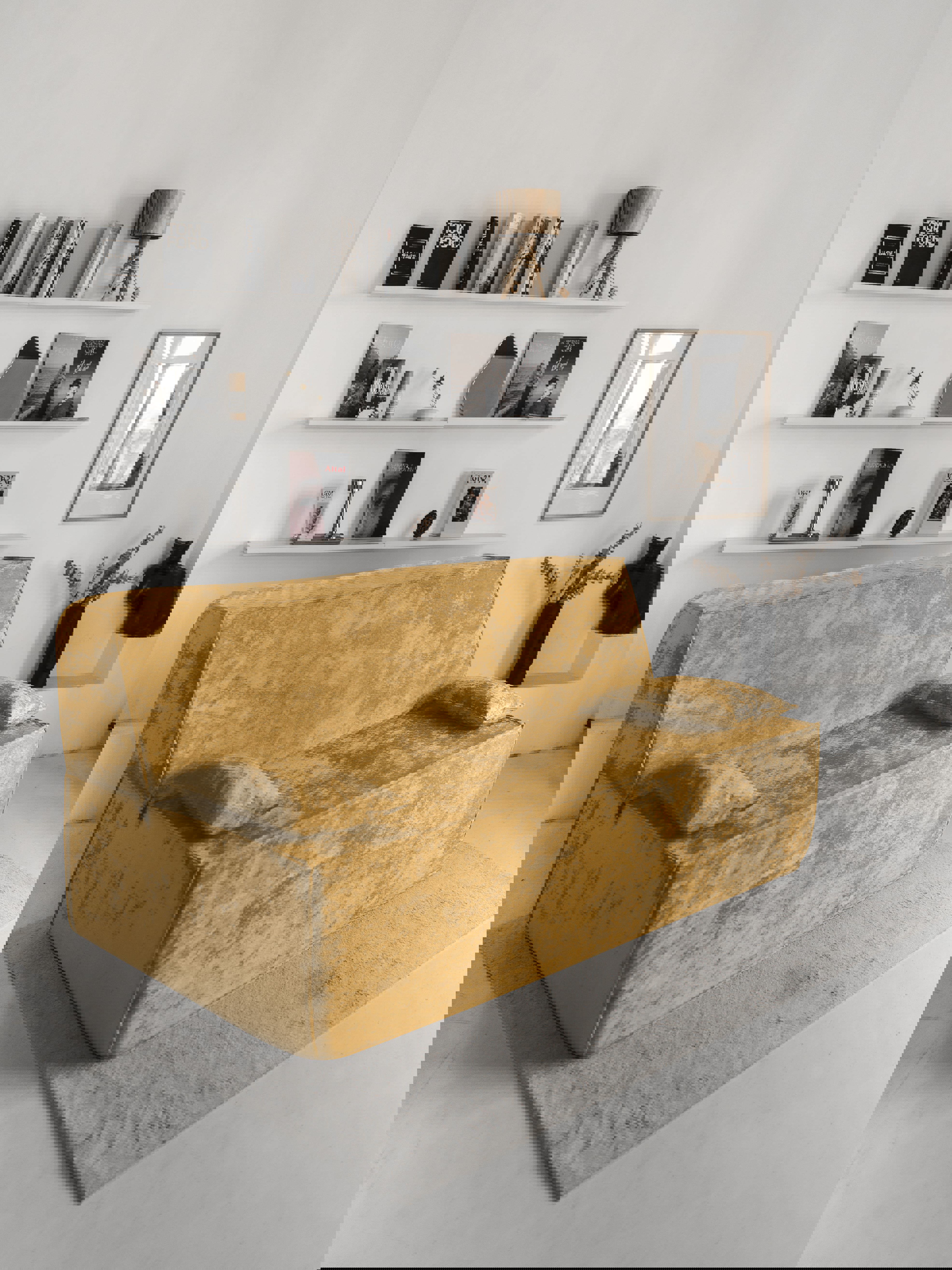 Изображение товара Диван бескаркасный Диван не мебель Клайд Crush 14 190x88x100 см искусственный мех цвет оранжевый