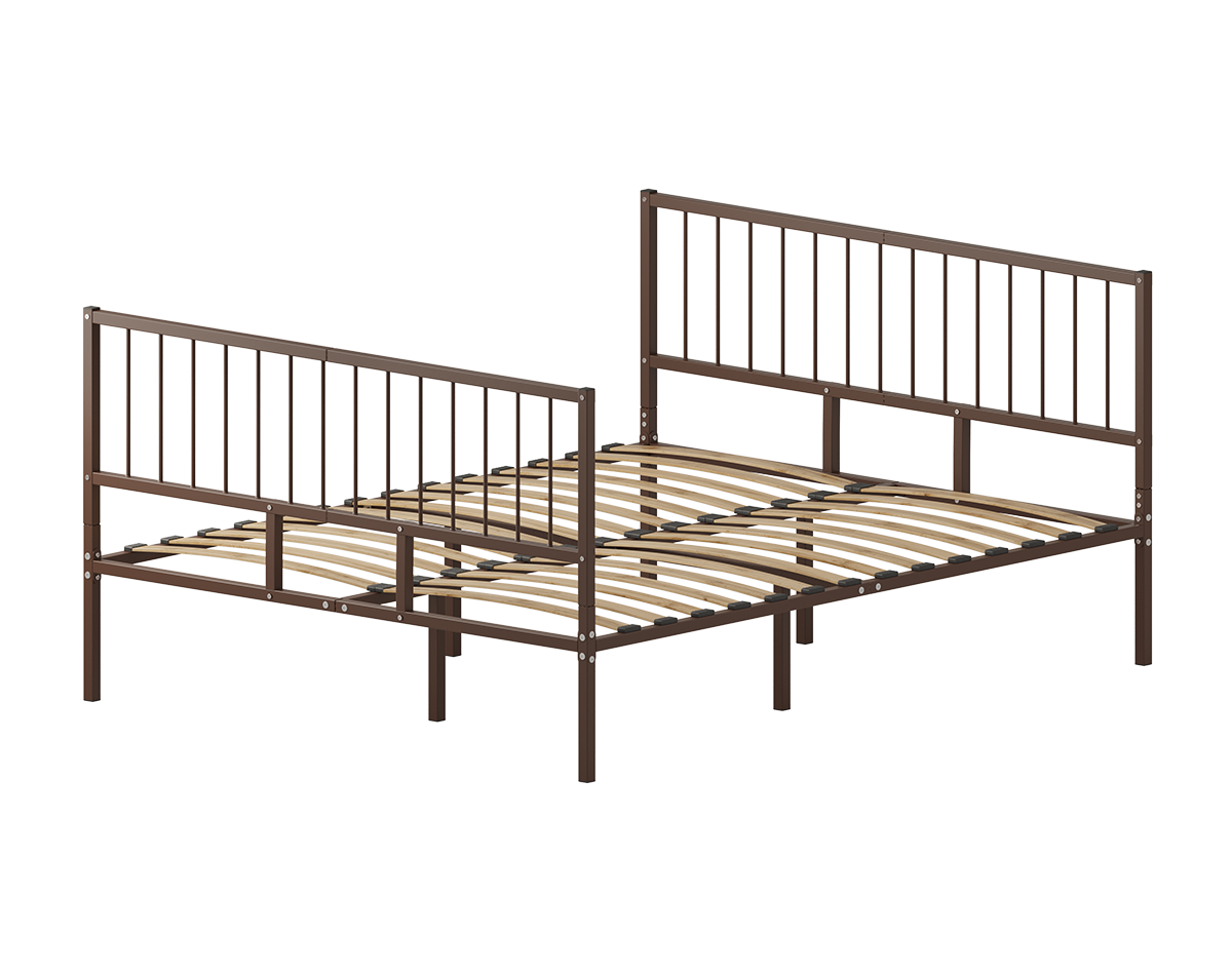 Изображение товара Кровать Домаклево 120x203 см металл с боковинами В4 цвет коричневый