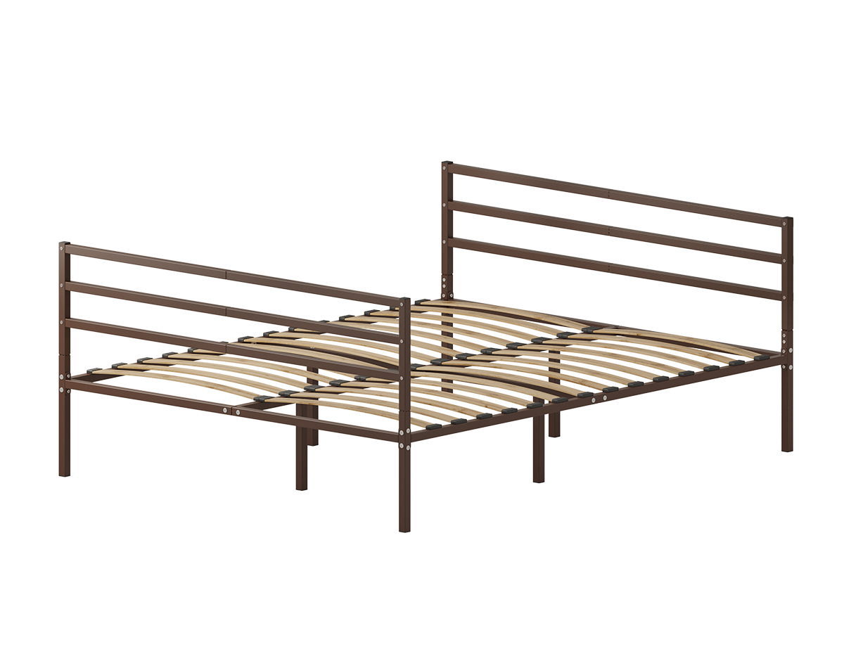 Изображение товара Кровать Домаклево 140x203 см металл с боковинами Г3 цвет коричневый