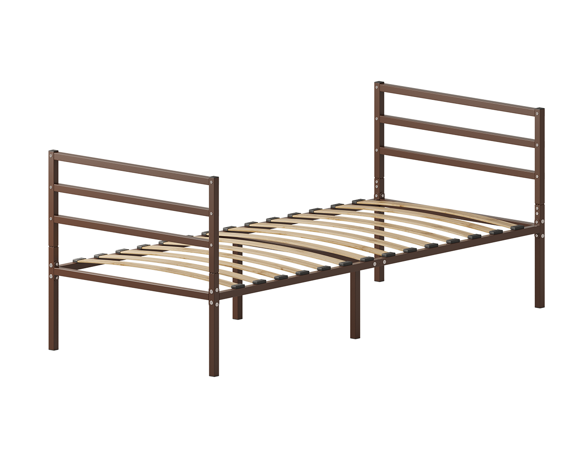Изображение товара Кровать ДОМАКЛЕВО 90x193 Коричневый Металл с боковинами
