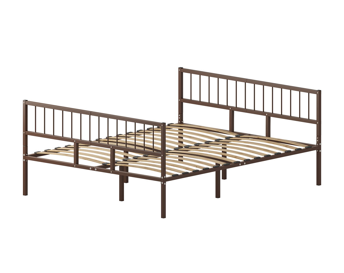 Изображение товара Кровать Домаклево 140x203 см металл с боковинами В3 цвет коричневый