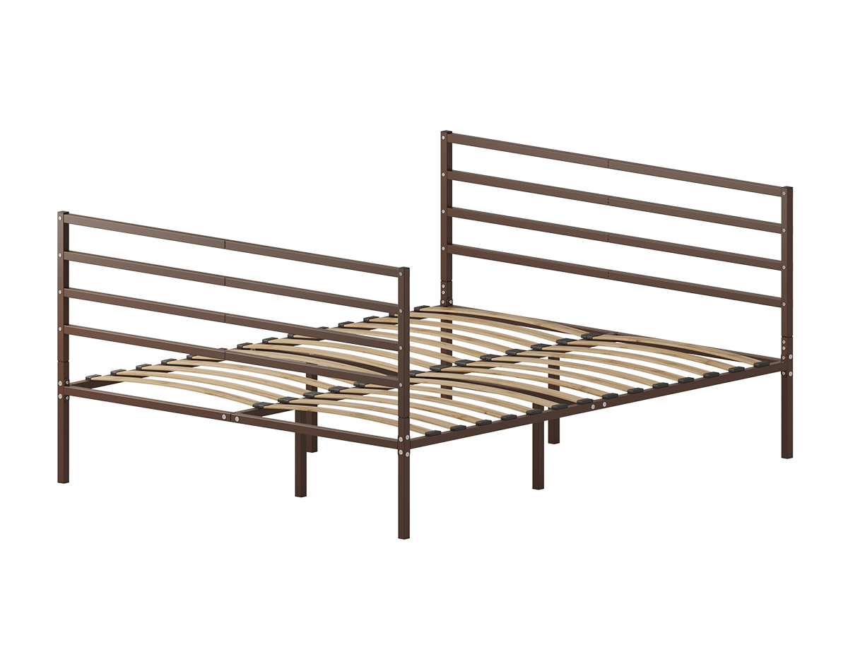 Изображение товара Кровать ДОМАКЛЕВО 120x193 Г4 — металлик с боковинами, без матраса