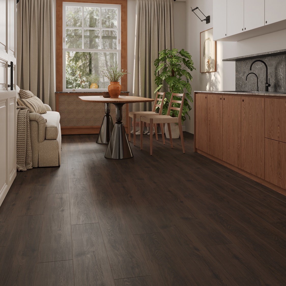 Изображение товара СПК плитка Natisston Дуб Бруно класс 34 4 мм влагостойкая для пола