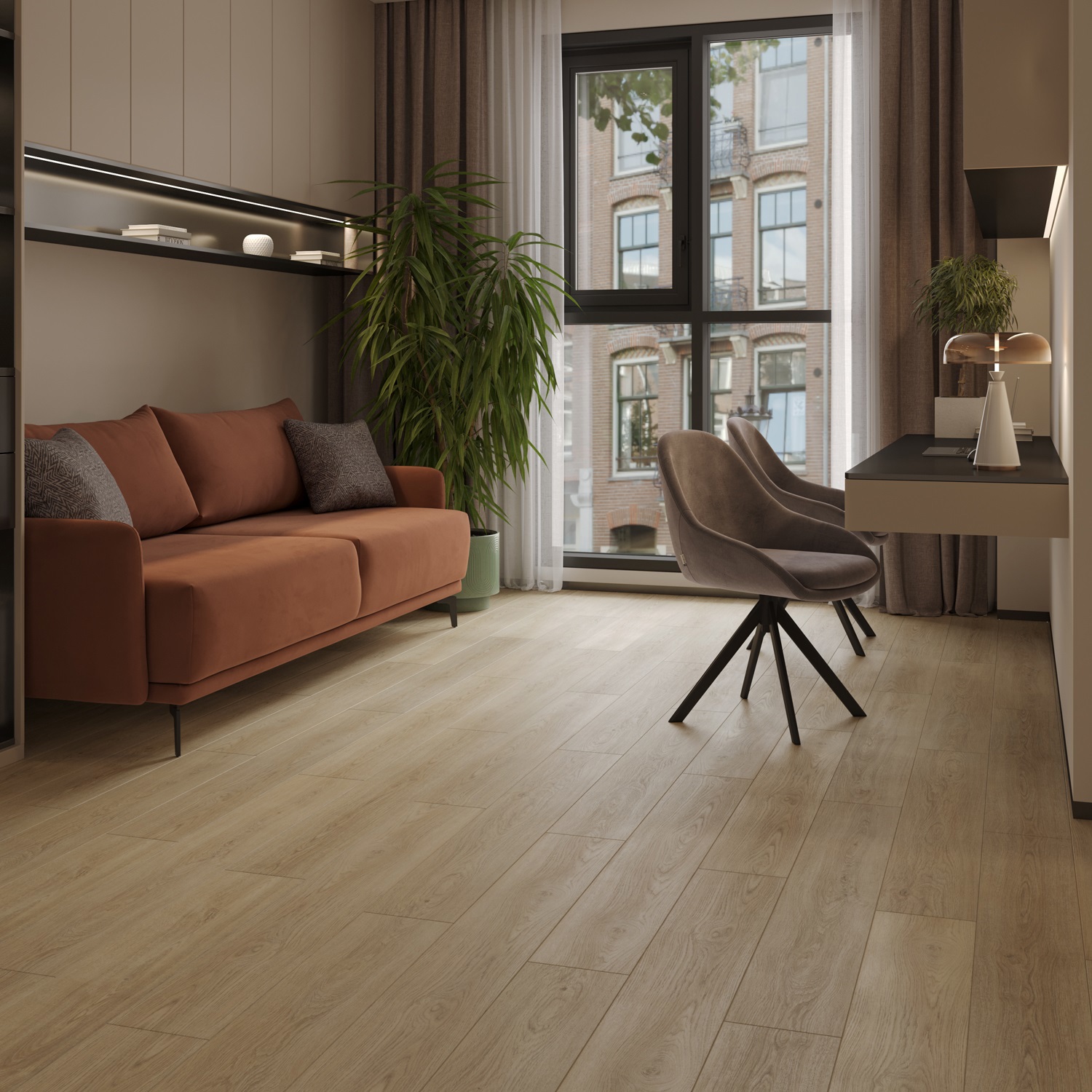 Изображение товара SPC плитка Natisston Дуб Альба 4 мм класс 34 влагостойкая