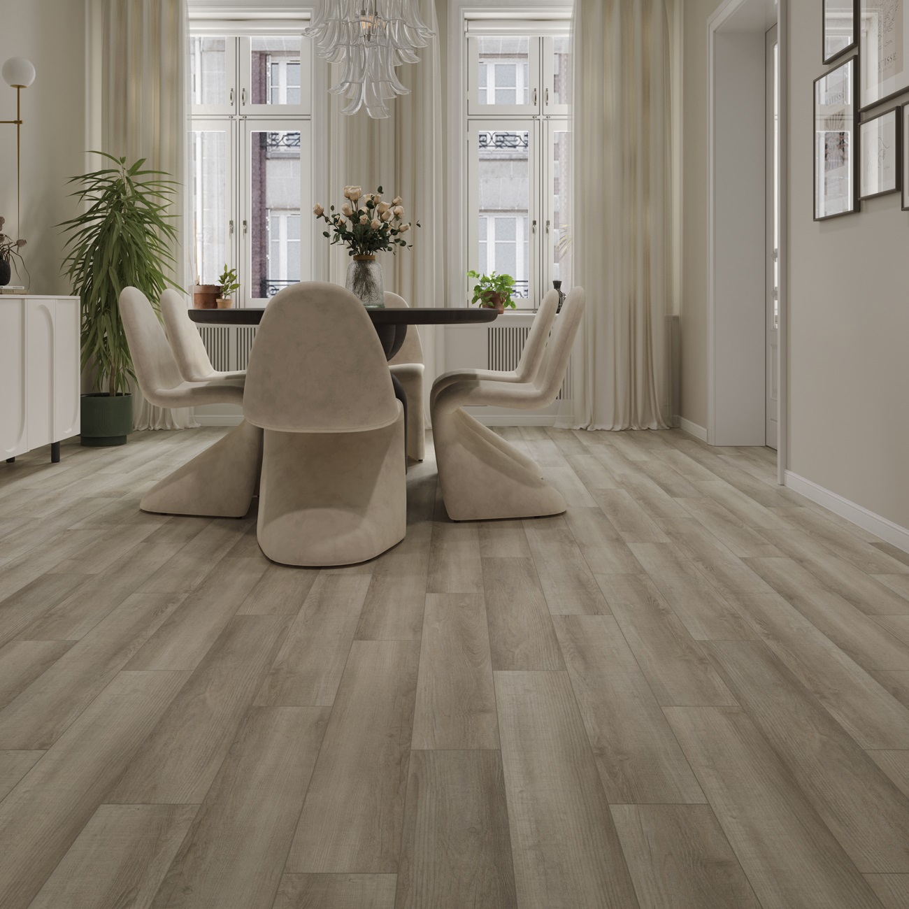 Изображение товара SPC плитка Natisston Дуб Венто класс 34 4 мм влагостойкая для пола