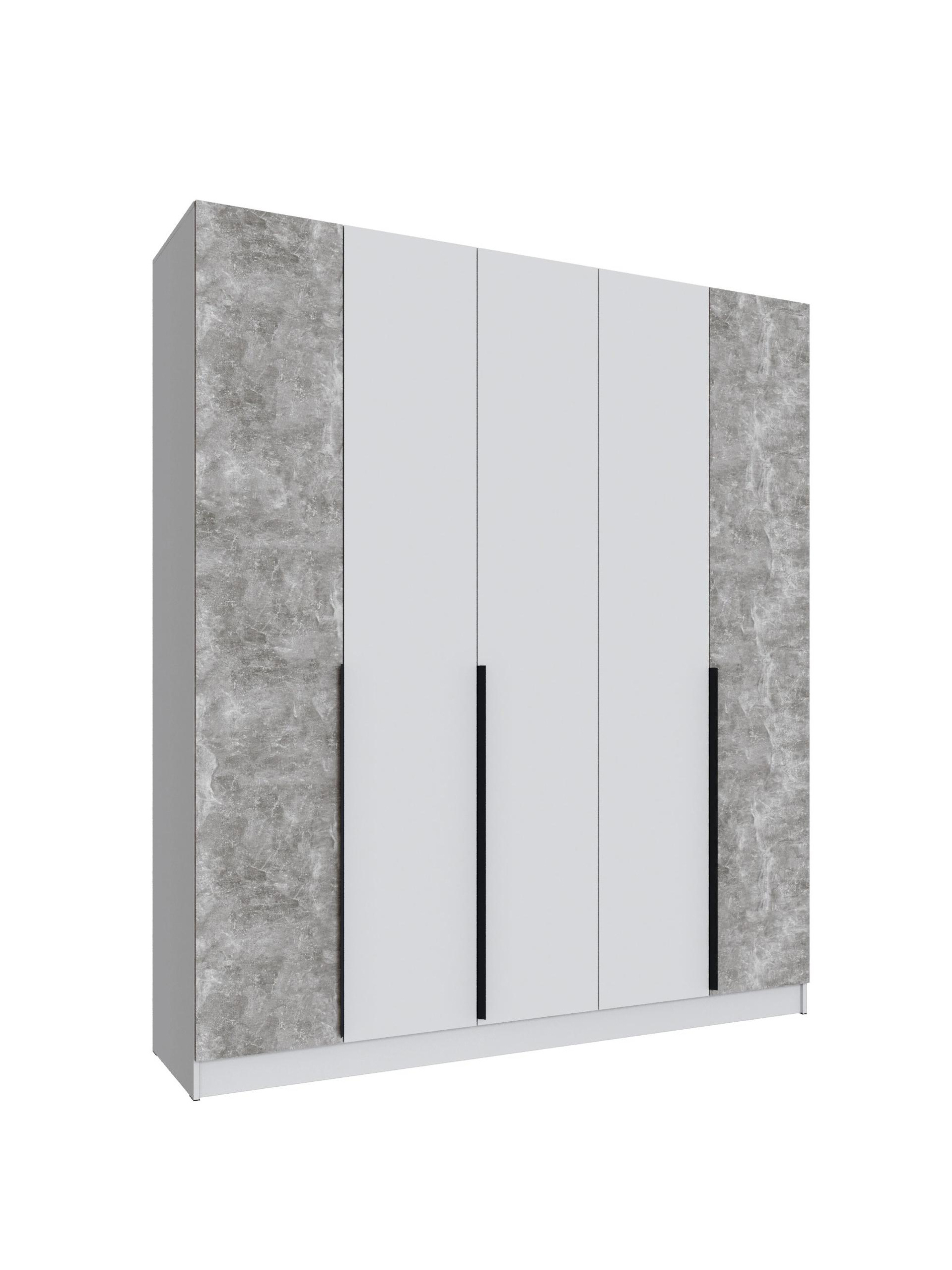 Изображение товара Шкаф распашной Тэкс Мадрид с 5 дверями 200x230x52 см ЛДСП цвет белый/ателье светлое