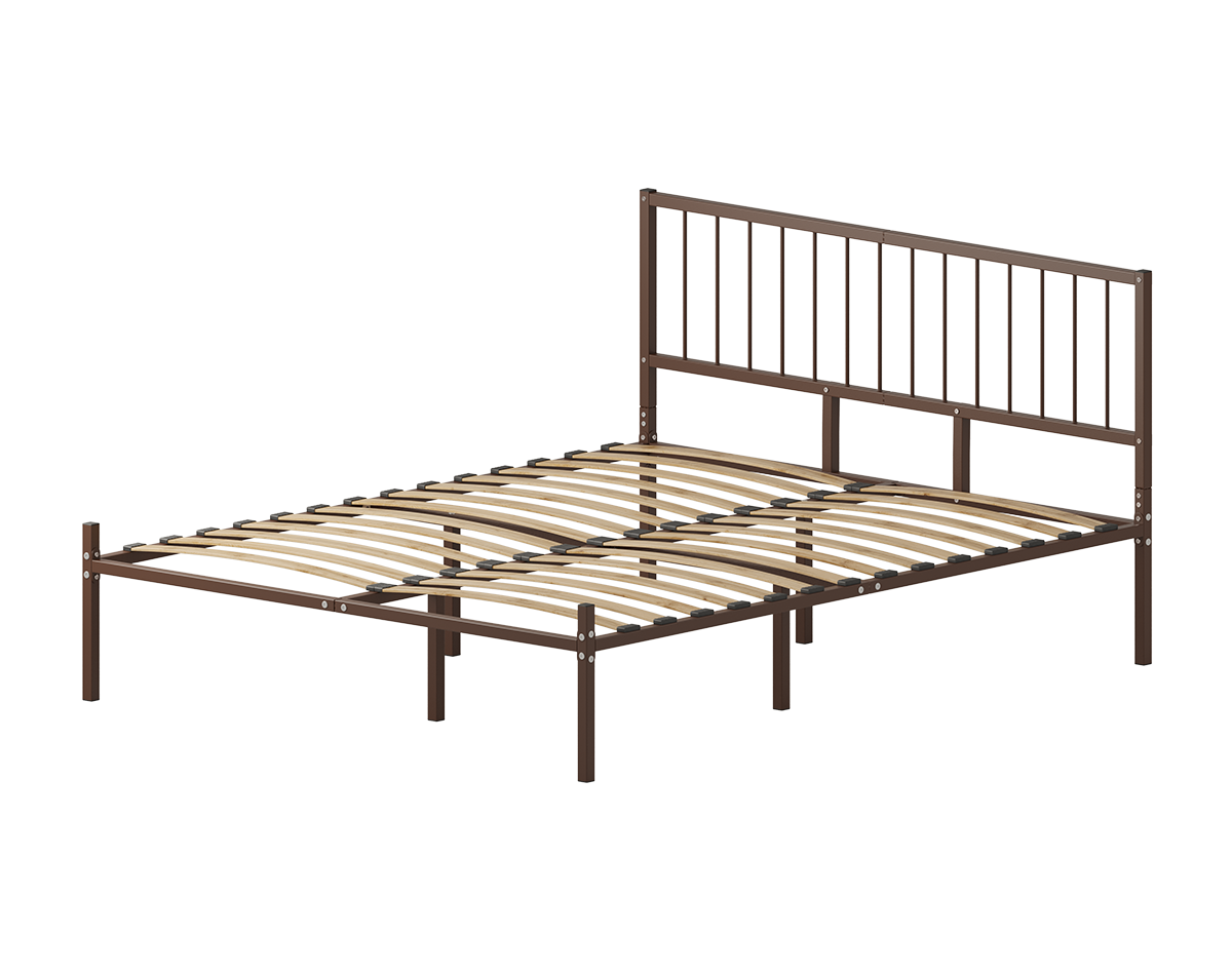 Изображение товара Кровать Домаклево 120x203 см металл с изголовьем В4 цвет коричневый