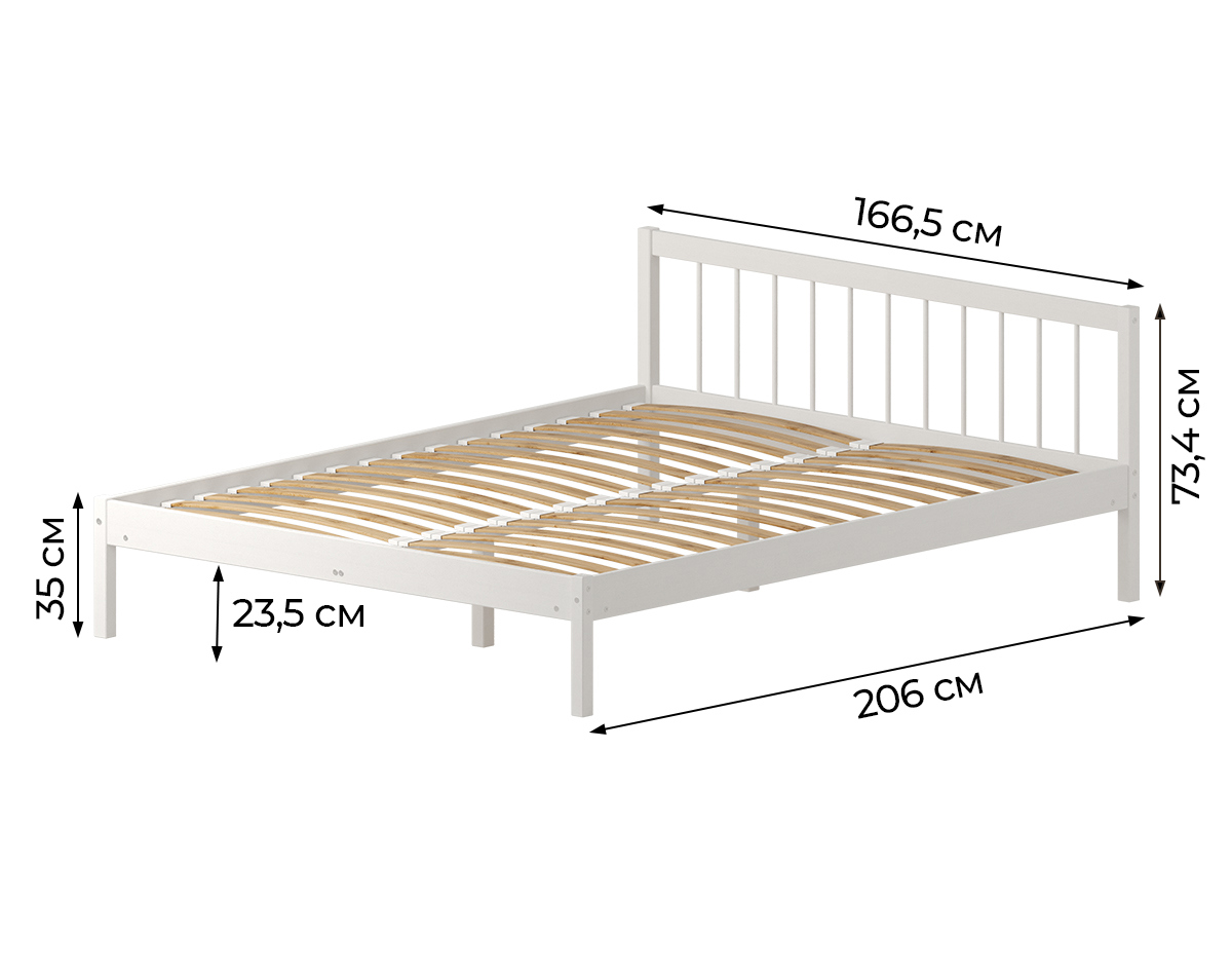 Изображение товара Кровать Домаклево Мечта 4 160x200 см цвет белый