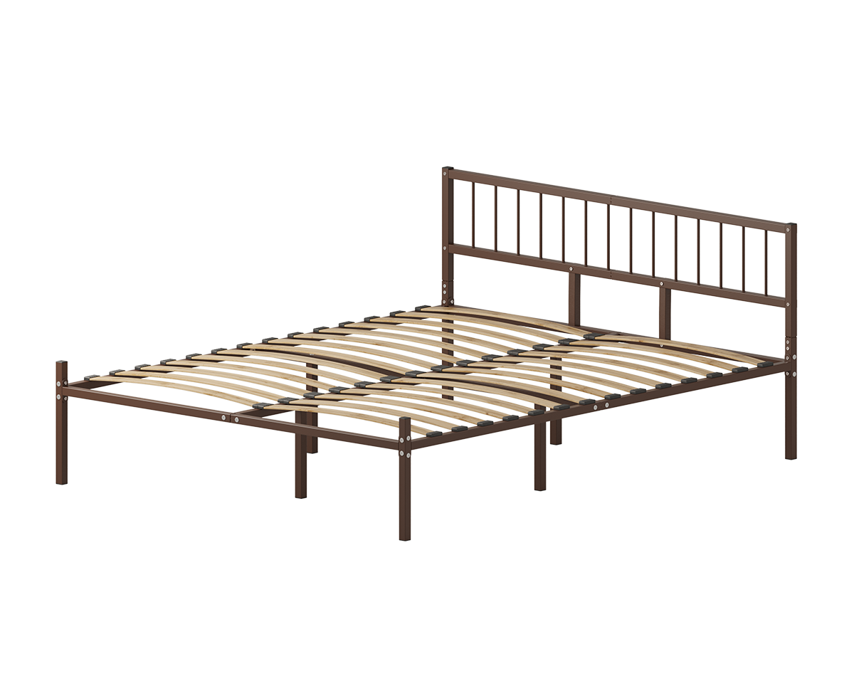 Изображение товара Кровать Домаклево 140x203 Металлическая с изголовьем В3