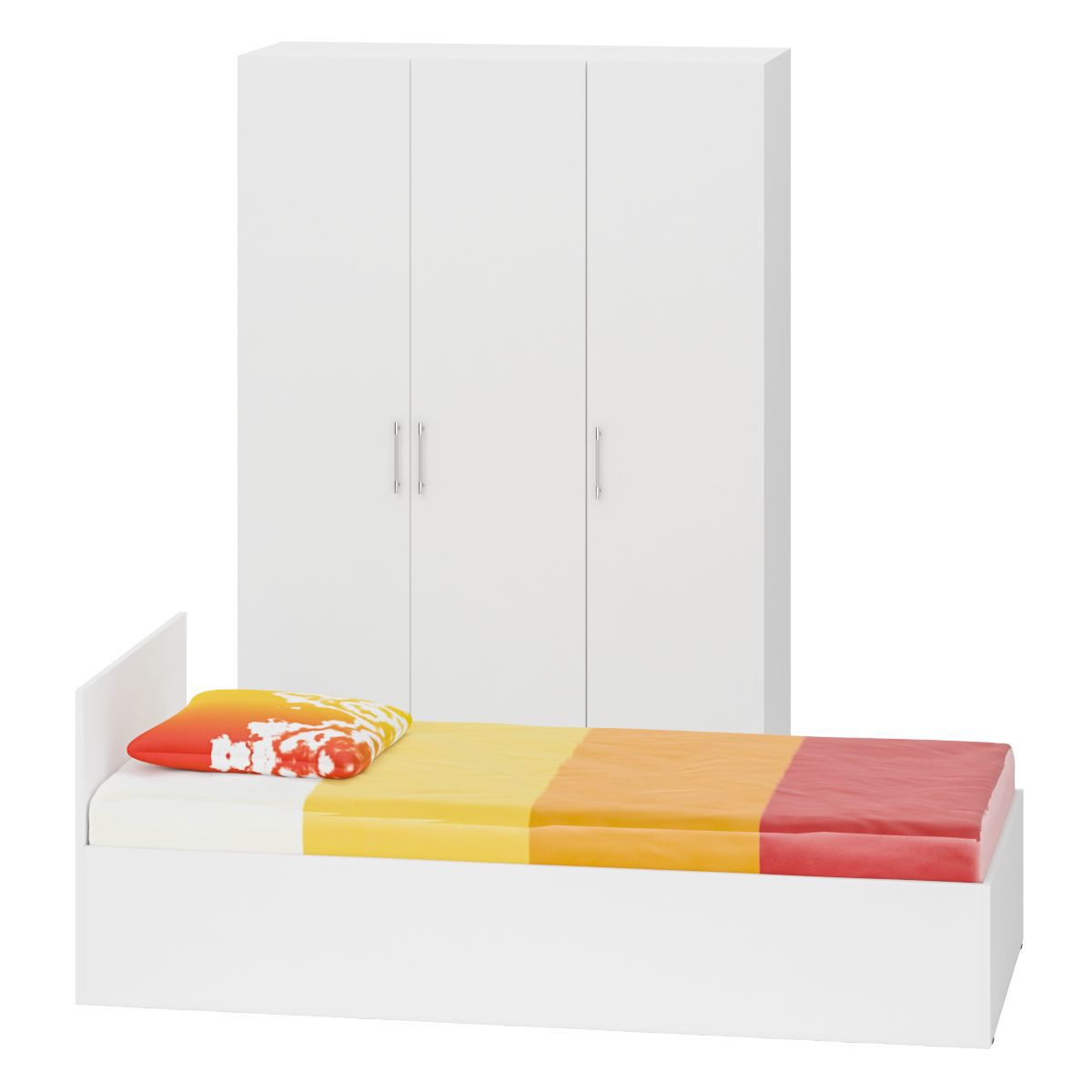 Изображение товара Спальный гарнитур Свк Стандарт № 1 90х200 см белый для спальни