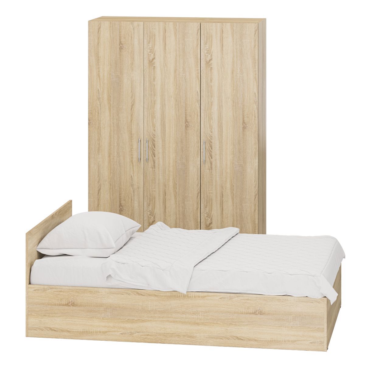 Изображение товара Спальный гарнитур Свк Стандарт № 1 120x200 см дуб сонома