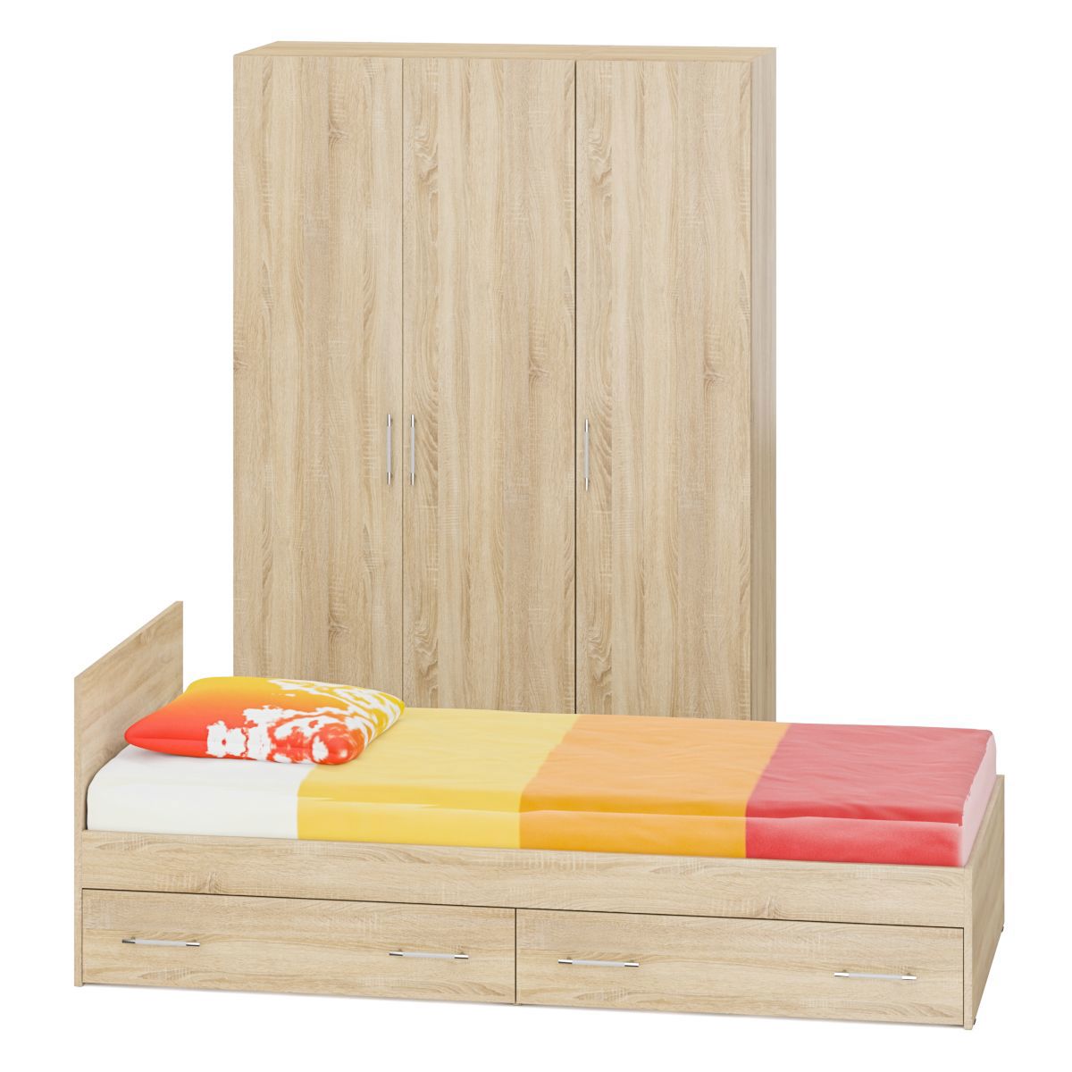 Изображение товара Спальный гарнитур Свк Стандарт № 1 цвет дуб сонома для спальни