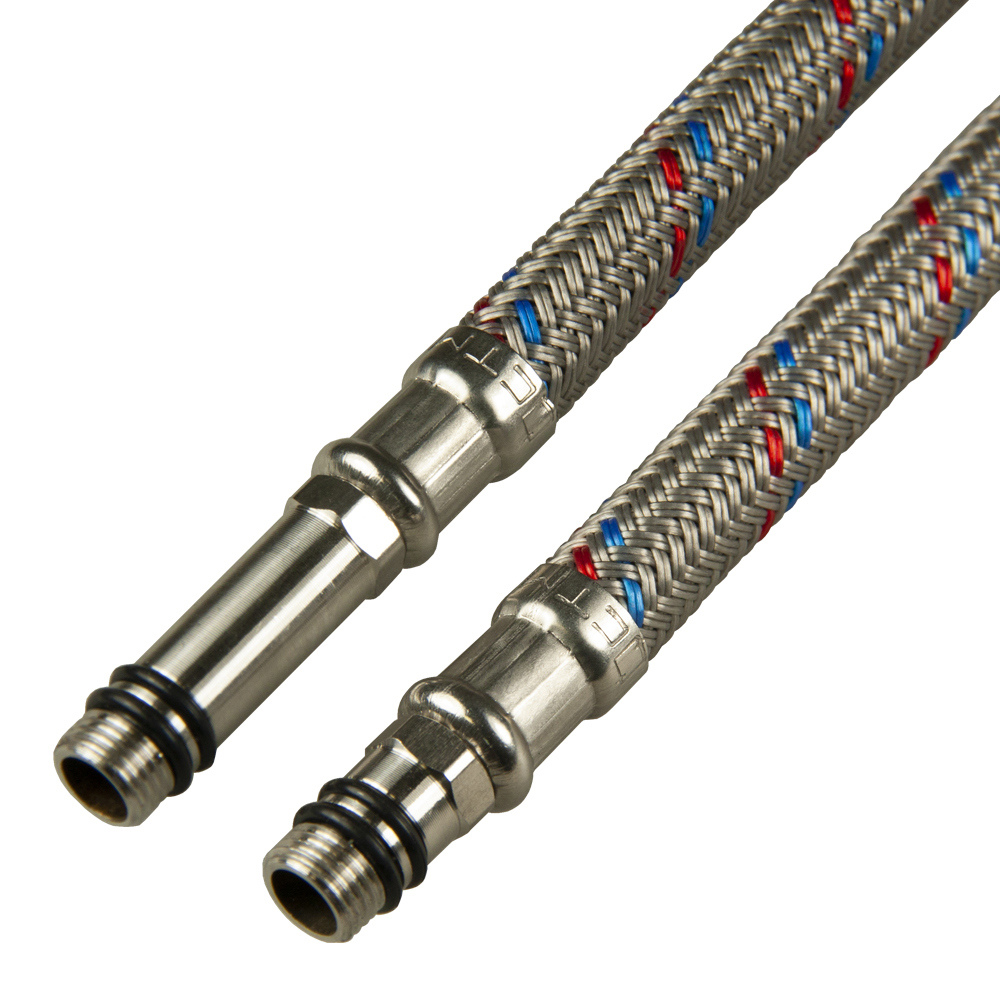 Изображение товара Гибкая подводка для смесителя СТМ 1/2"xM10 100 см 2 шт