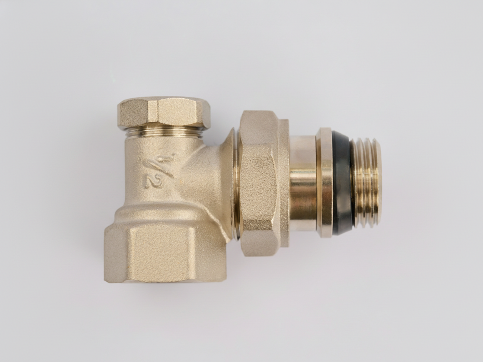 Изображение товара Вентиль для радиатора запорный угловой Guardo 1/2" латунь GRD-ZU12-NIK