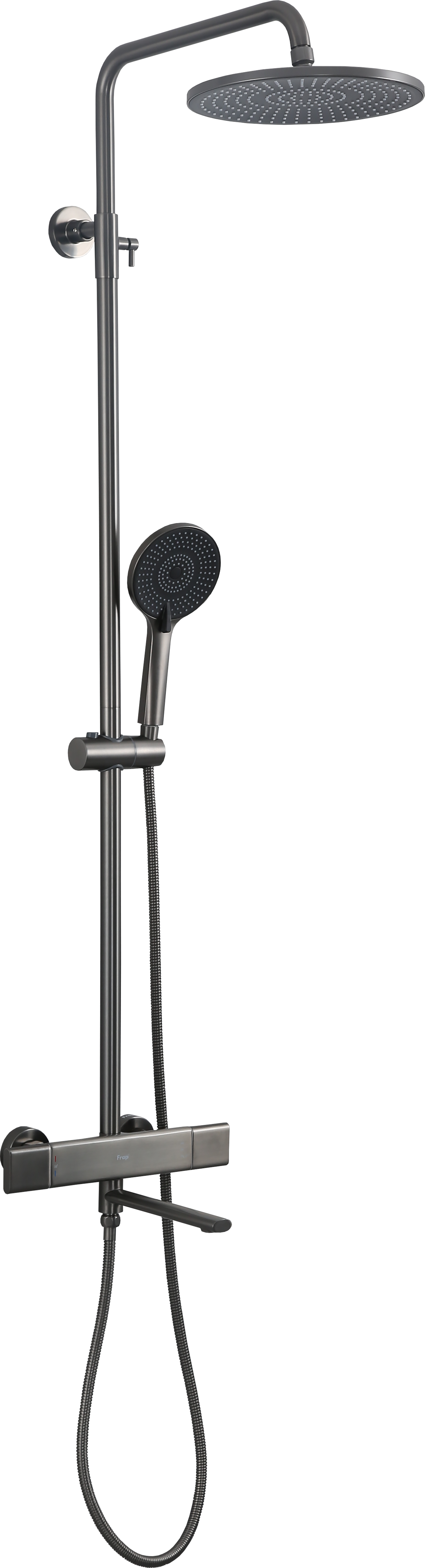 Изображение товара Душевая система Frap Arne со термостатом 3 режима цвет графит
