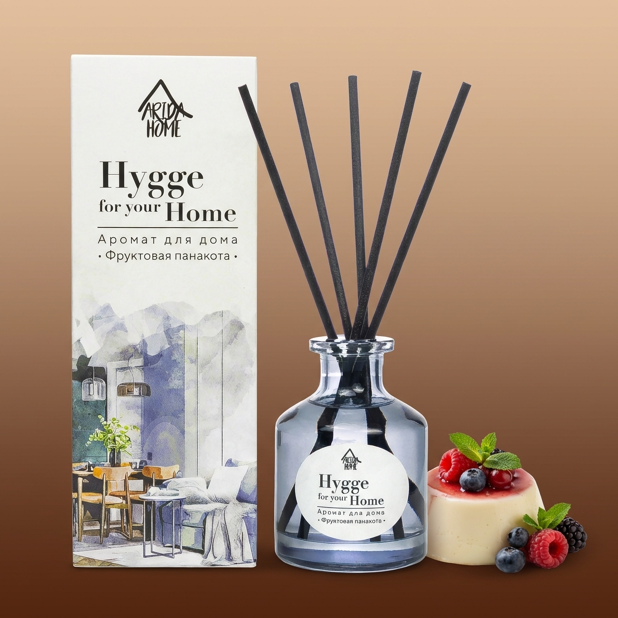 Изображение товара Диффузор Arida Home Hygge Home Фруктовая панакота 50 мл для уютного дома