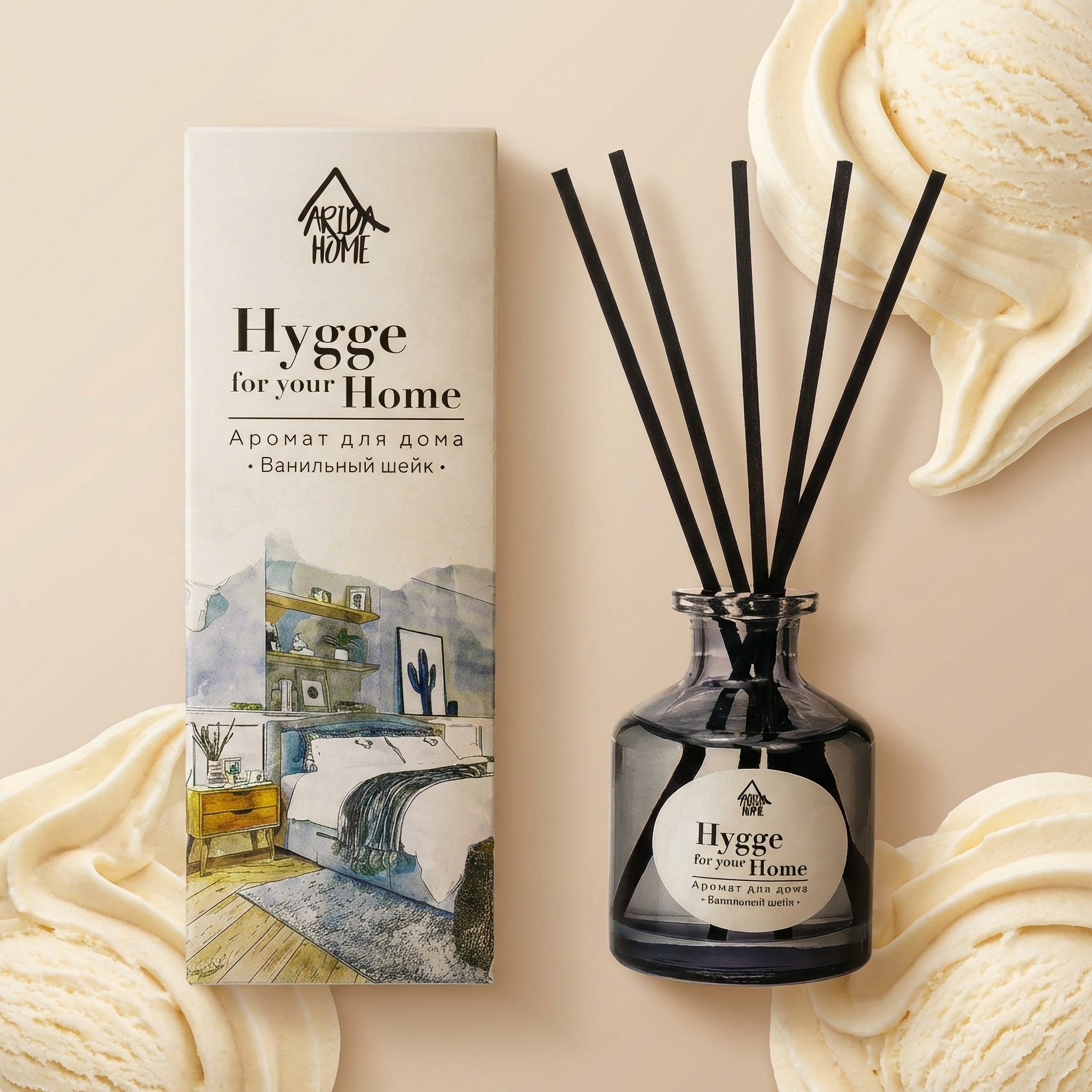 Изображение товара Диффузор Arida Home Hygge Home Ванильный шейк 50 мл