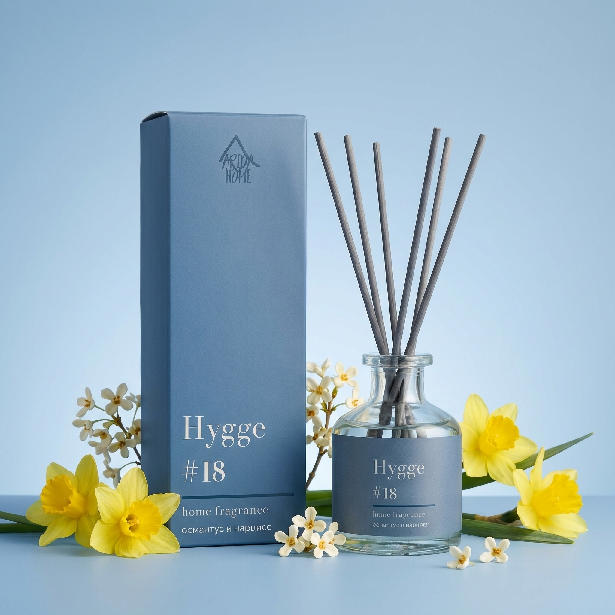 Изображение товара Ароматический диффузор Arida Home Hygge 18 османтус нарцисс 50 мл романтичный аромат для дома