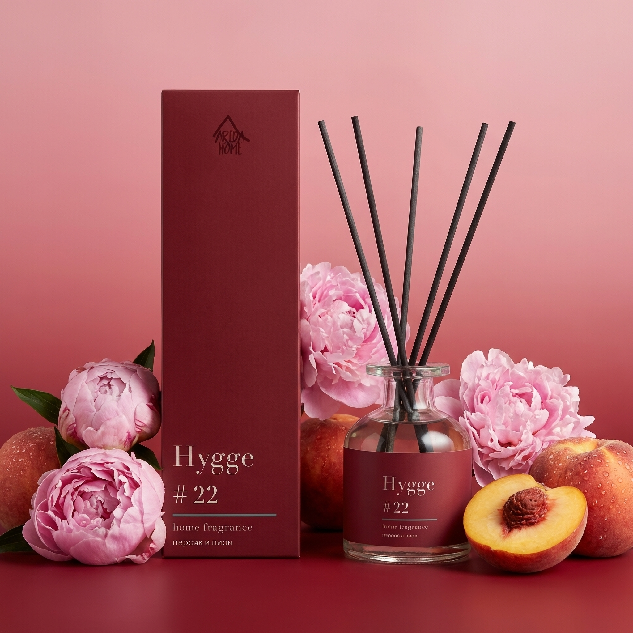 Изображение товара Ароматический диффузор Arida Home Hygge 22 Персик и пион 50 мл