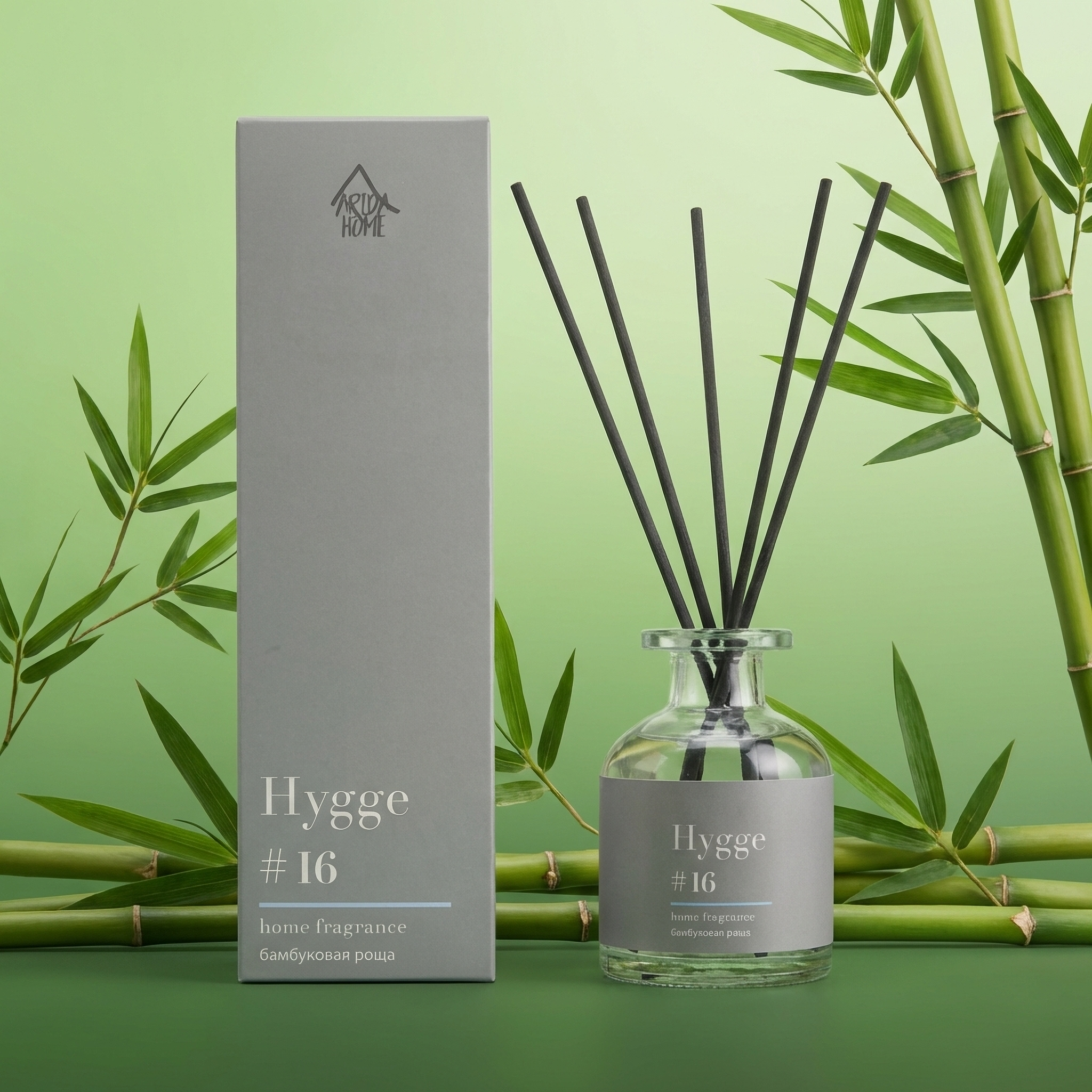 Изображение товара Ароматический диффузор Arida Home Hygge 16 Бамбуковая роща 100 мл