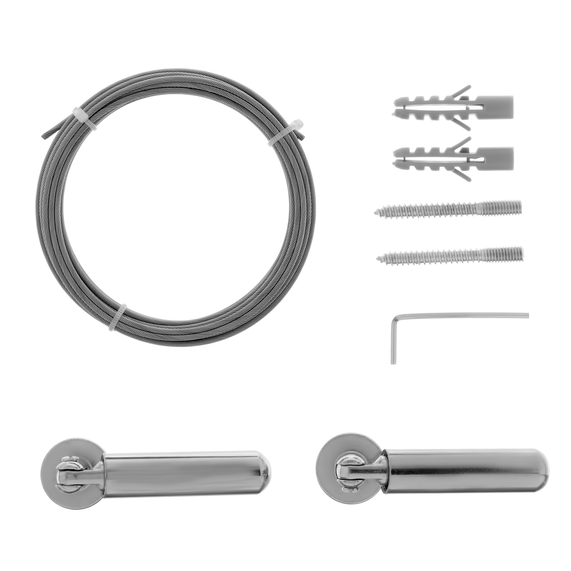 Изображение товара Настенный карниз однорядный 400 см металл цвет серебристый