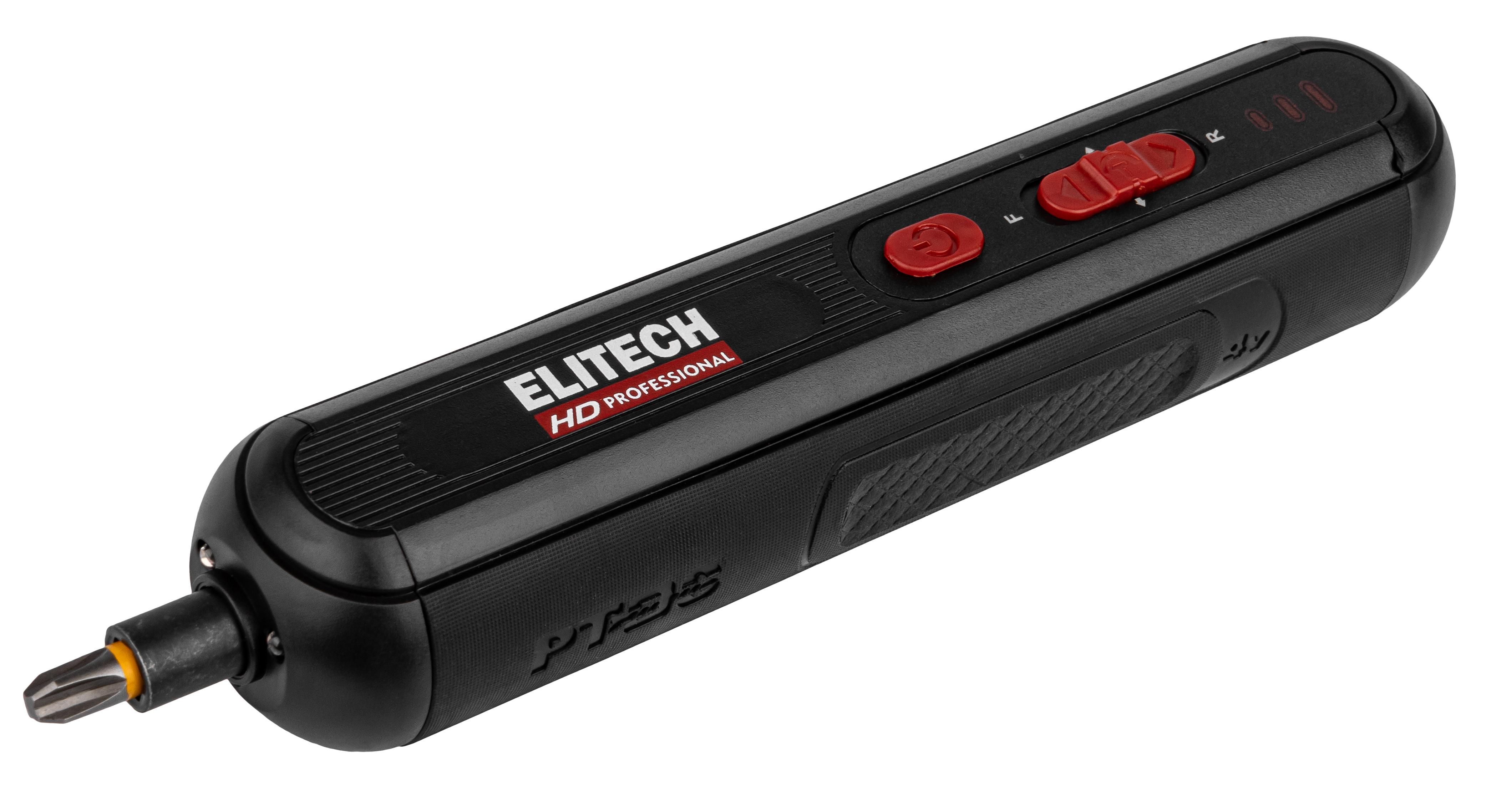 Изображение товара Аккумуляторная отвертка Elitech HD SD 4LE 4 В Li-Ion 2 Ач компактный инструмент для бытовых задач