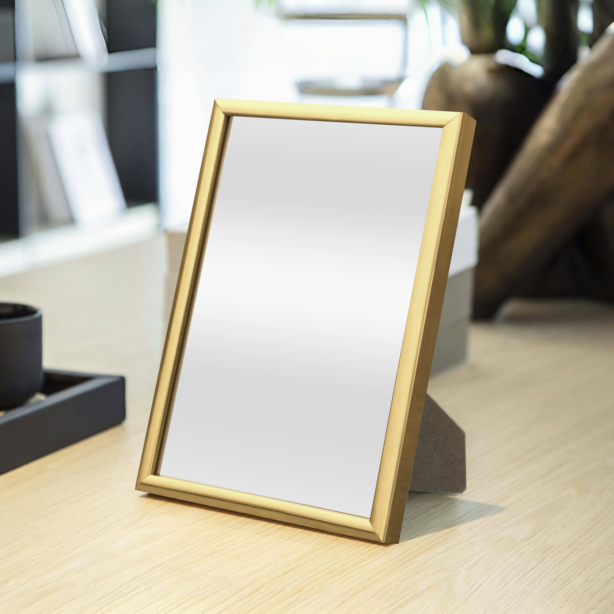 Изображение товара Декоративное зеркало KREAFORTA Lila 11x16 см Золотистое интерьерное