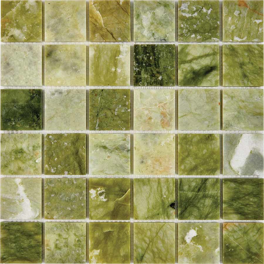 Изображение товара Мозаика Pixmosaic PIX 213 Dondong 30.5x30.5x0.6 см полированная цвет зеленый 11 шт в упаковке